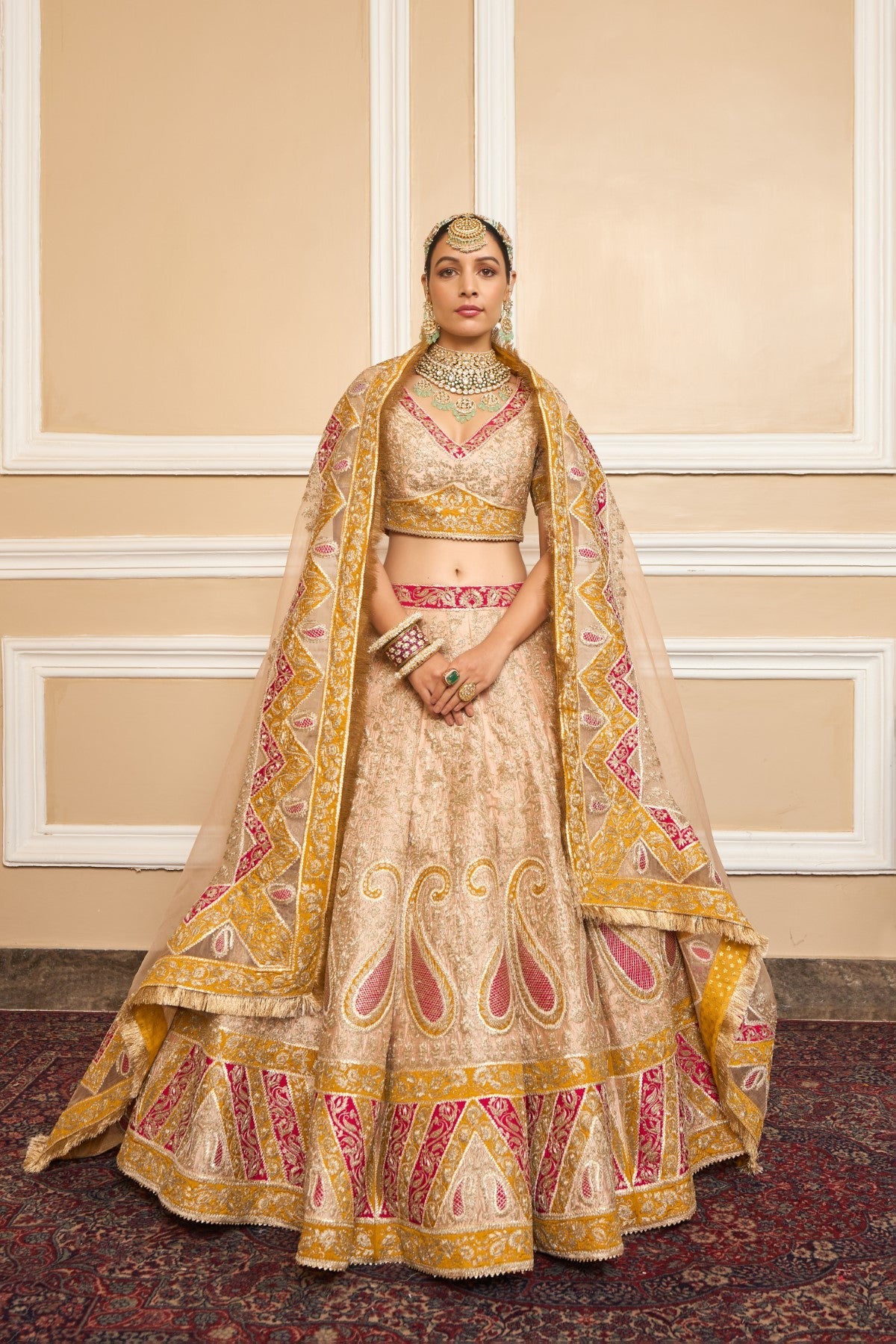 MAHJABEEN - ROSEPINK LEHENGA SET (LXRTS)
