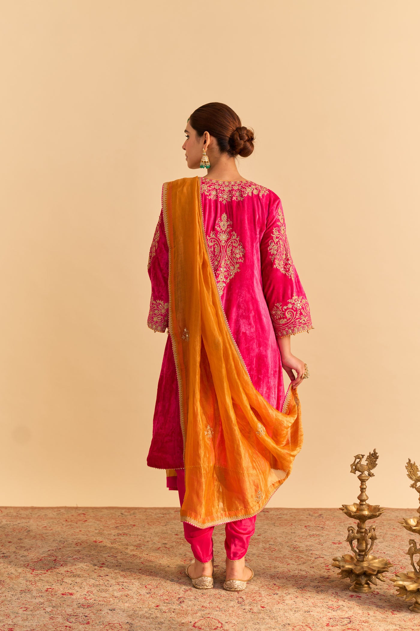 Eira - Hotpink A-line Kurta with Dhoti