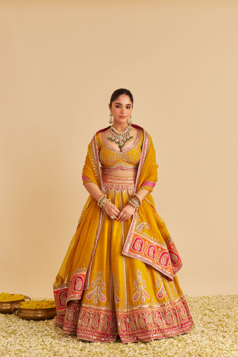 AMARA - Heirloom Mustard LEHENGA