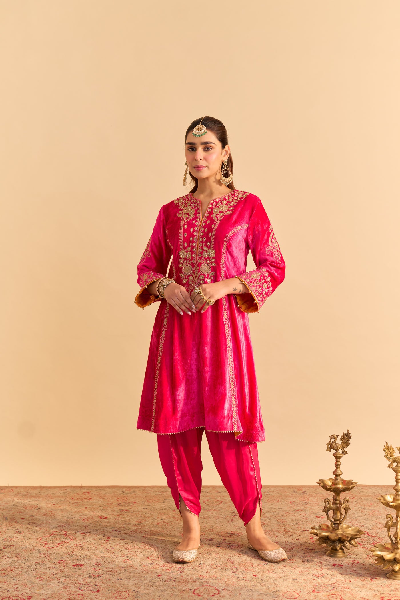 Ziara - Hotpink Kurta with Dhoti