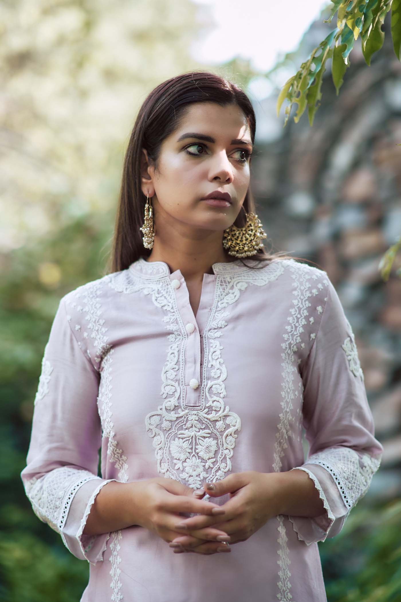 Pallavi Singh In Ayanna - Periwinkle short kurta with dhoti