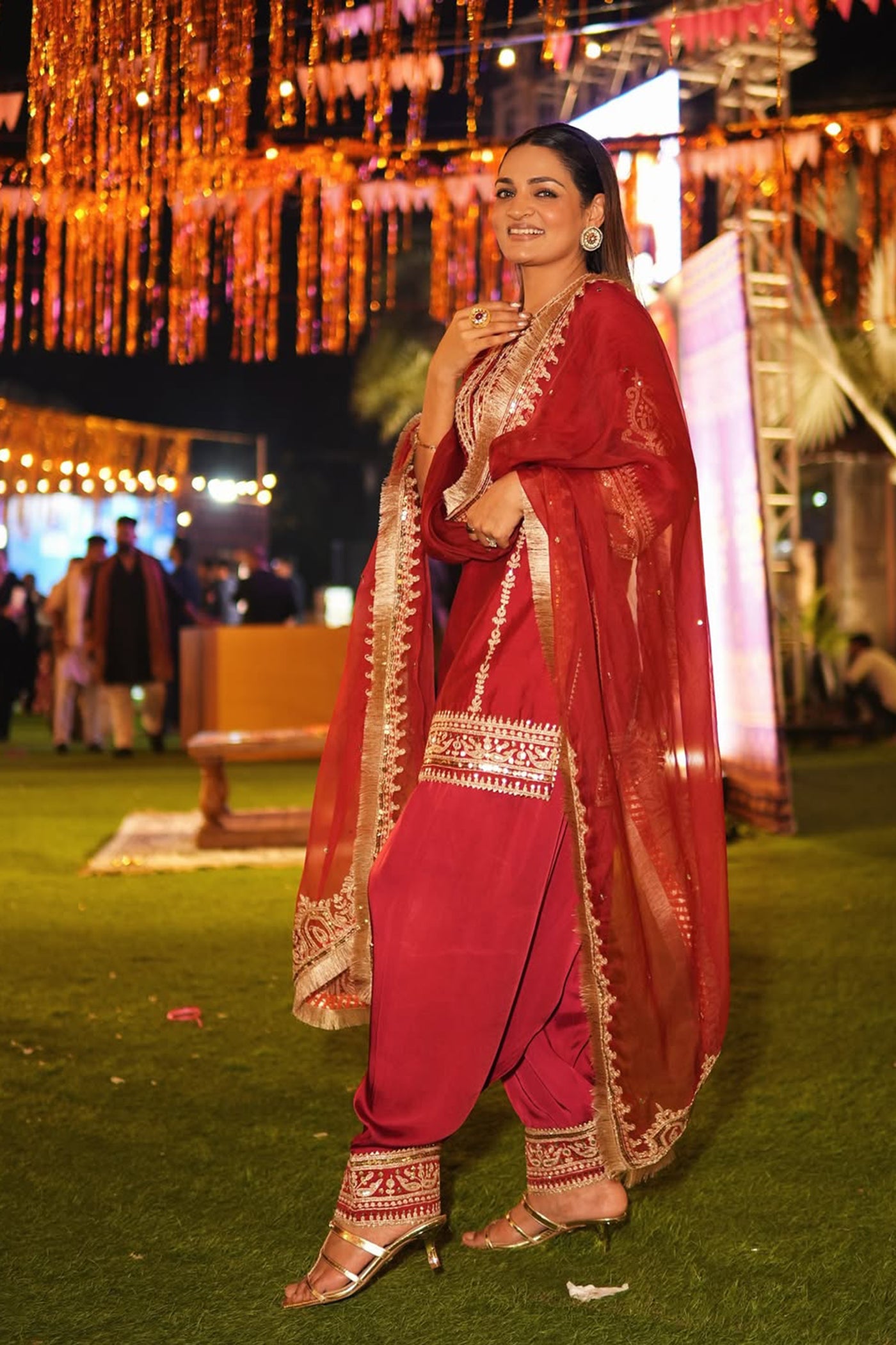 Supriya Nagpal In MEHAK - DEEP RED SHORT KURTA WITH SALWAR AND DUPATTA