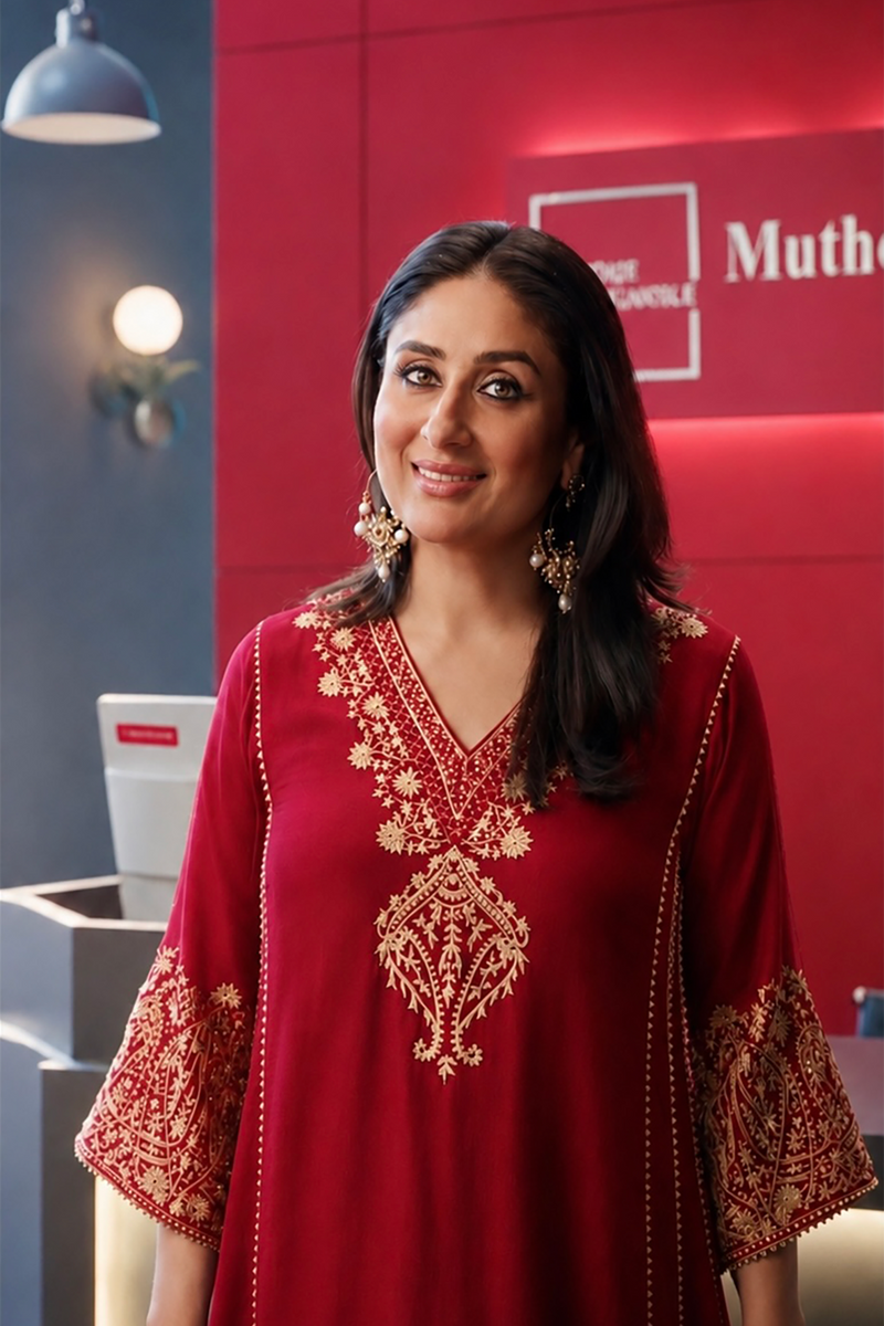 Kareena Kapoor In NIYAH - RED SHORT CHAUGA WITH SALWAR
