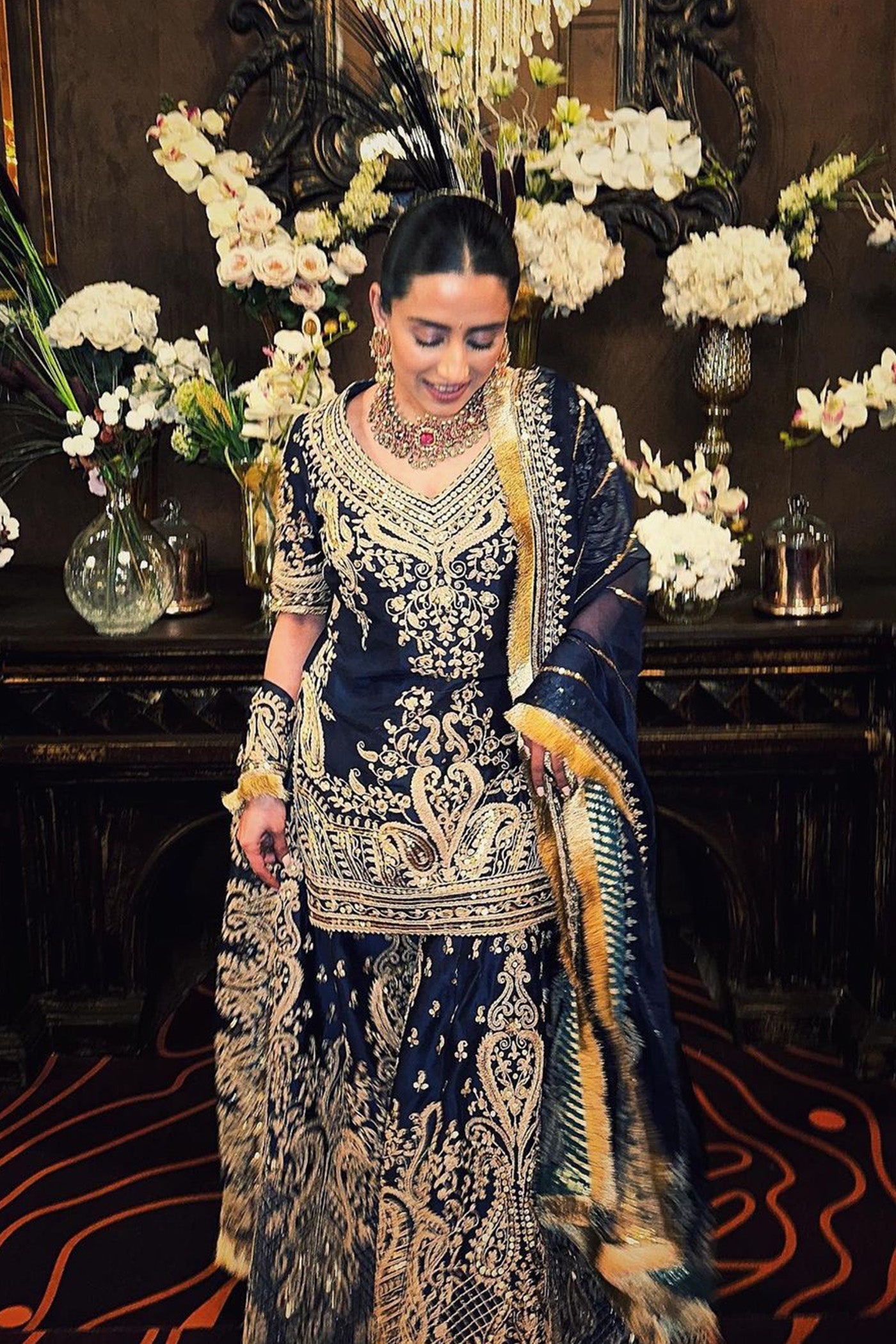 Upasini Ghai in AAFIYA - DEEP BLUE LEHENGA