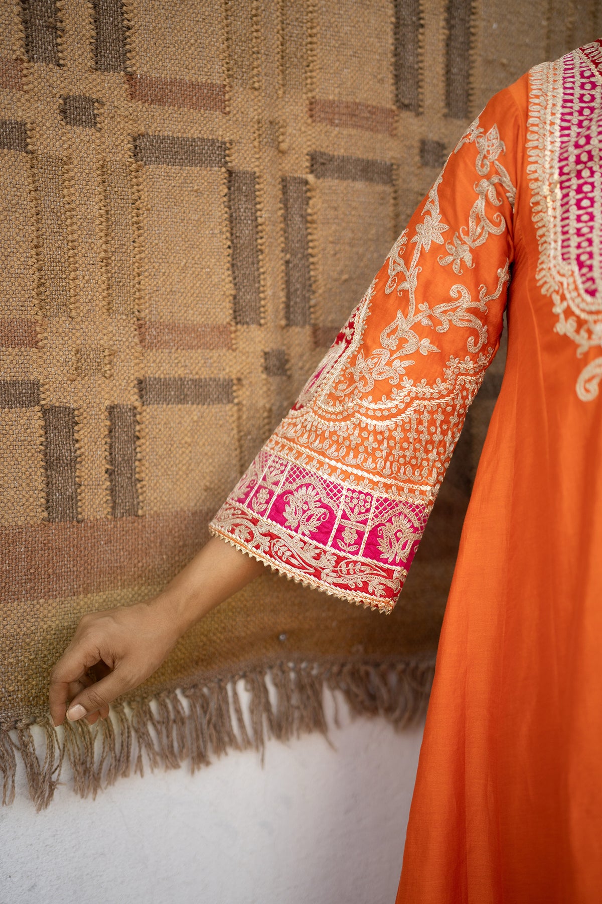 Pavitra Sagar In MOHSINA - Orange SHORT KALIDAAR CHOGA WITH SALWAR