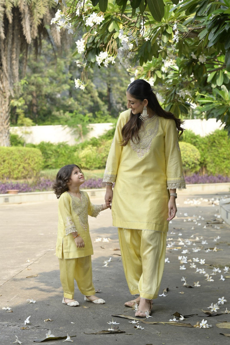 Ashira- Lemon Yellow Kurta With Salwar