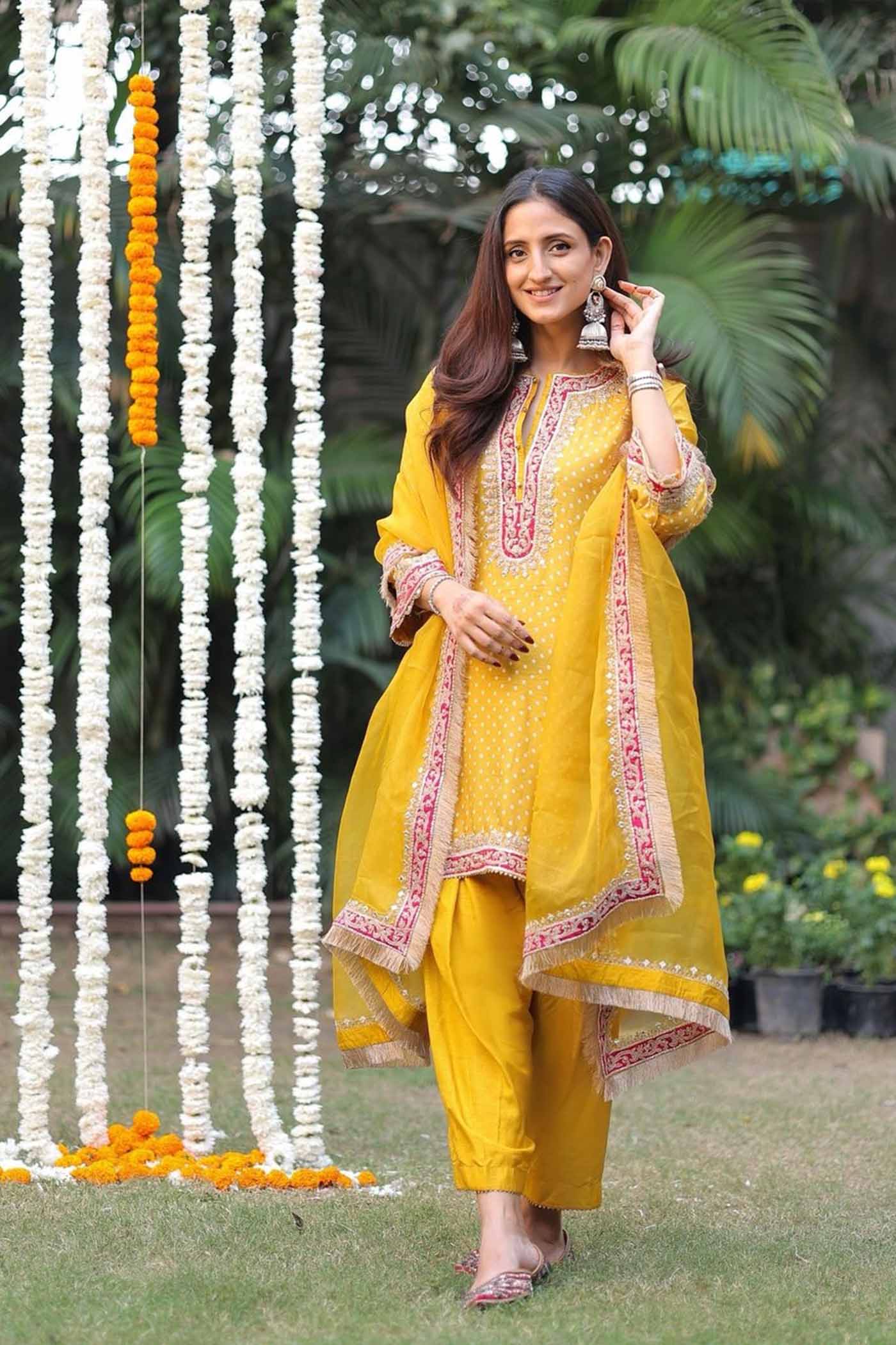 Karishma Yadav In Aleena - A-line kurta with Palazzo and Dupatta