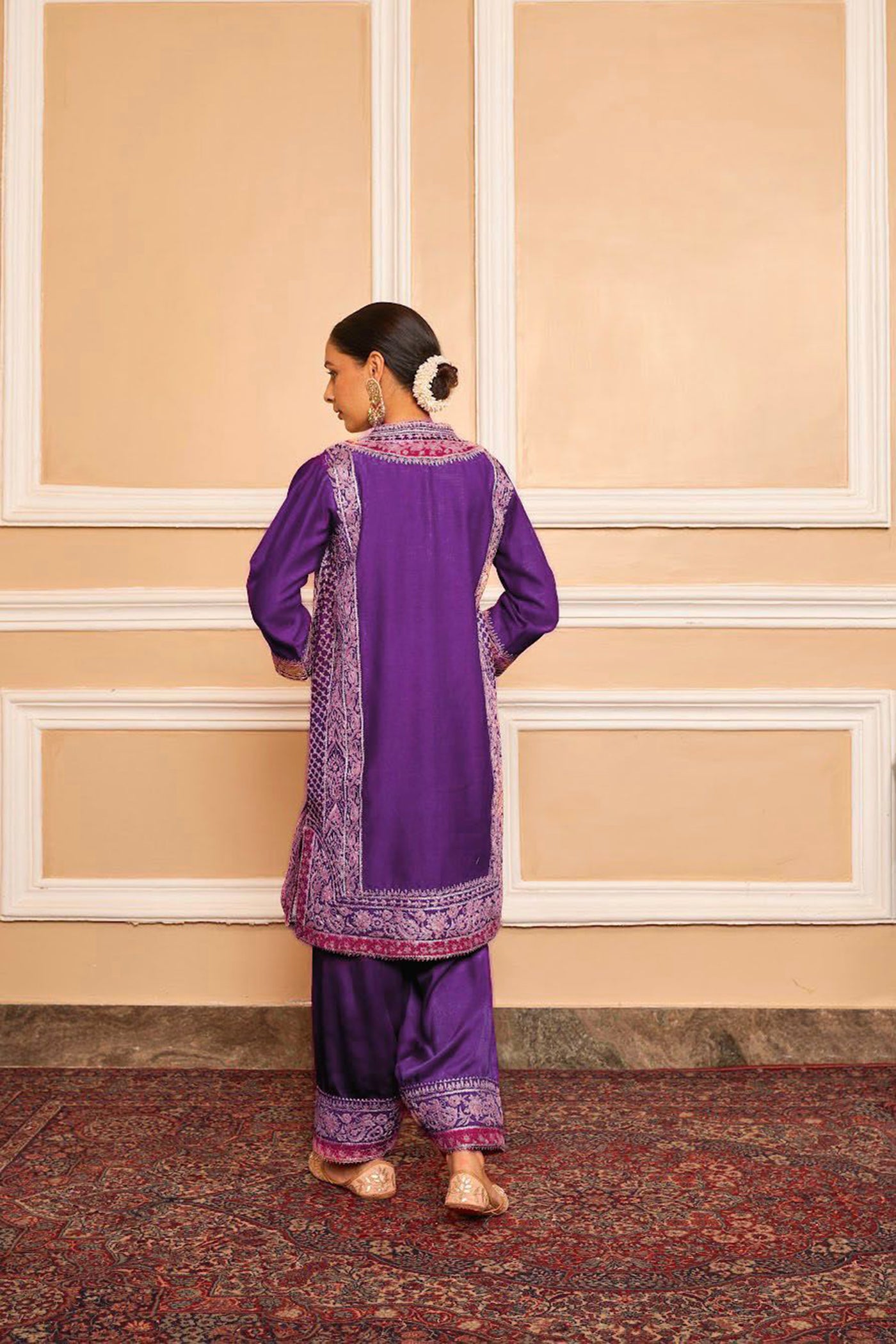 MAHEEP KAPOOR IN NAAYAAB - PURPLE SHORT KURTA WITH SALWAR AND DUPATTA