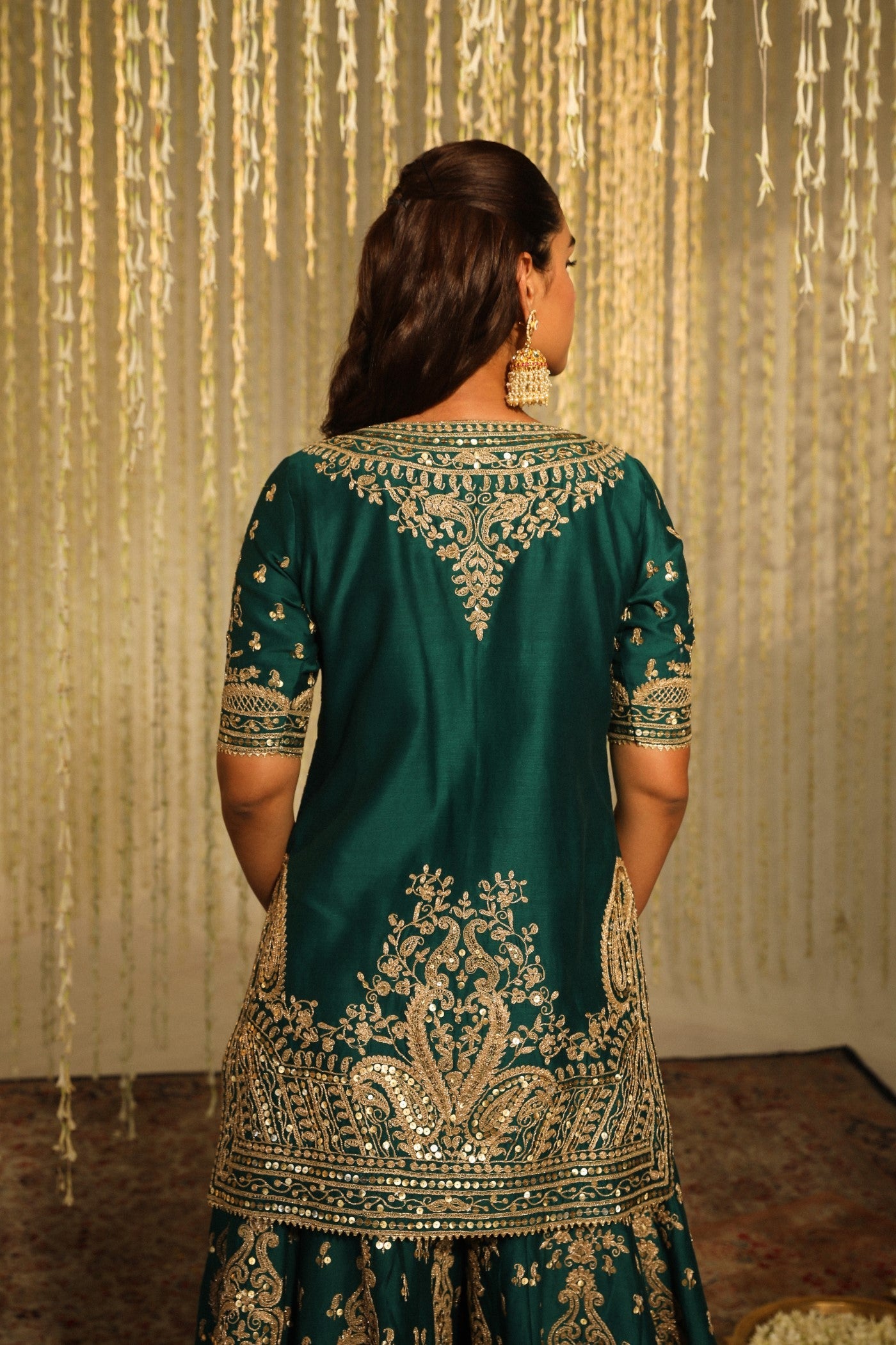 AAFIYA - EMERALD GREEN SHARARA (LXRTS)