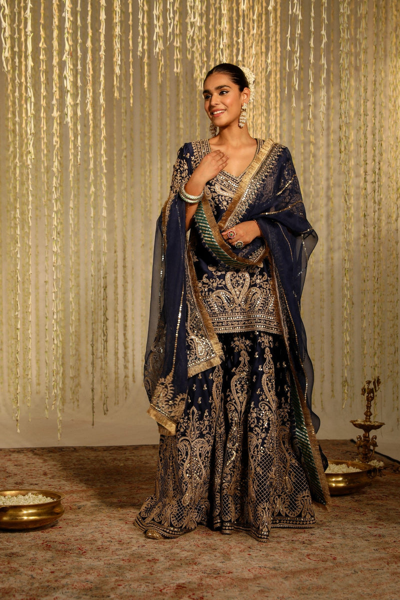 AAFIYA - DEEP BLUE SHARARA (LXRTS)
