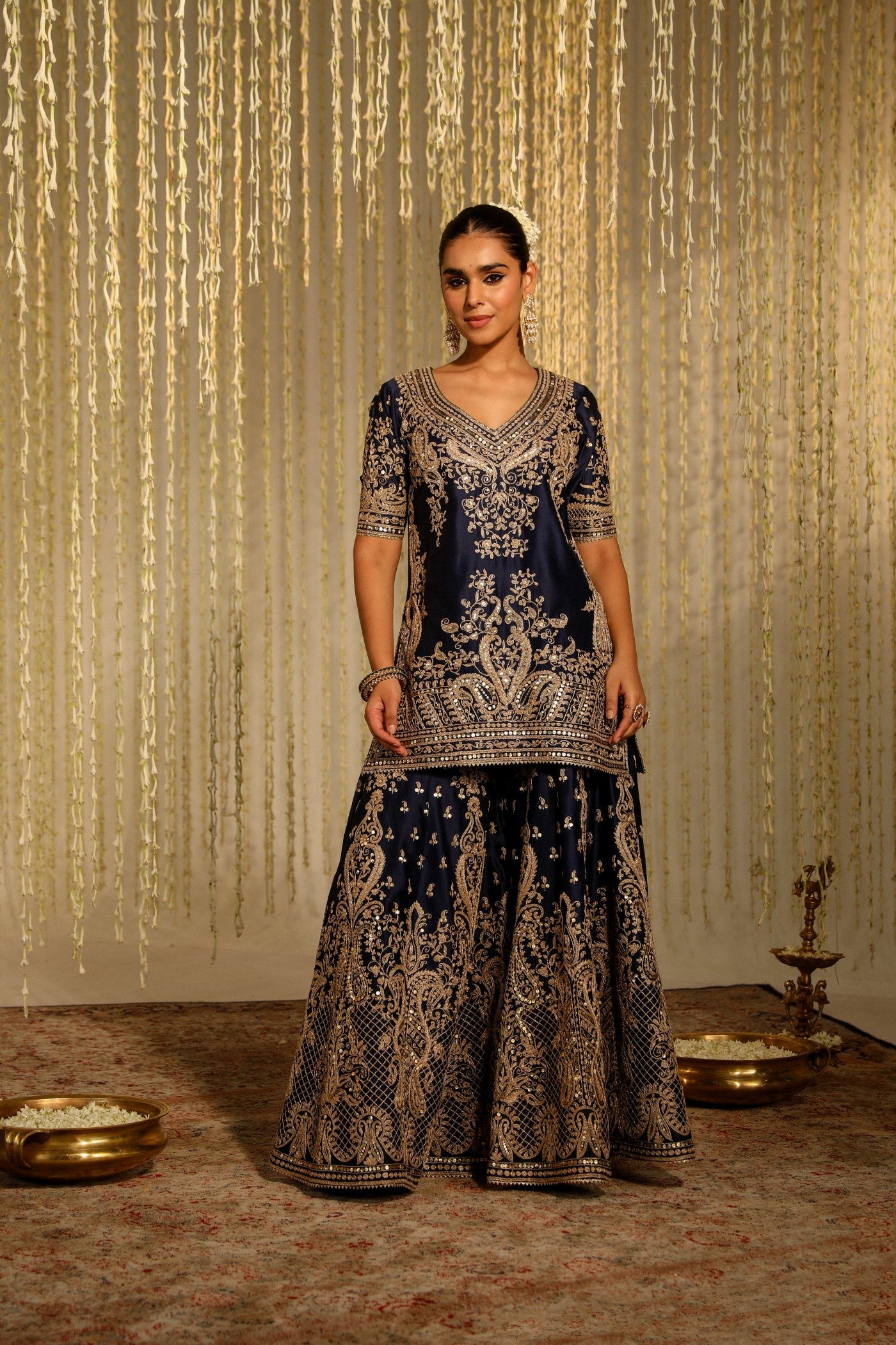 Upasini Ghai in AAFIYA - DEEP BLUE LEHENGA