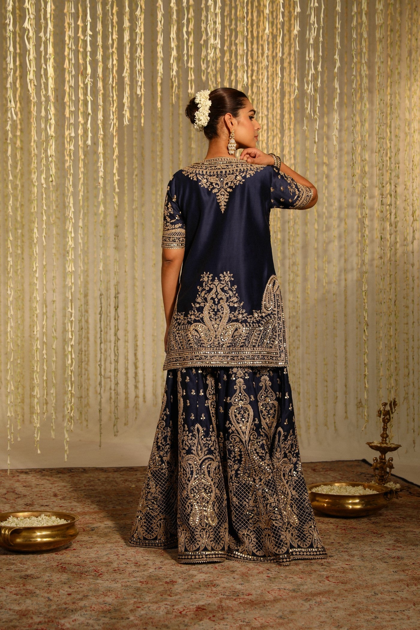 Upasini Ghai in AAFIYA - DEEP BLUE LEHENGA