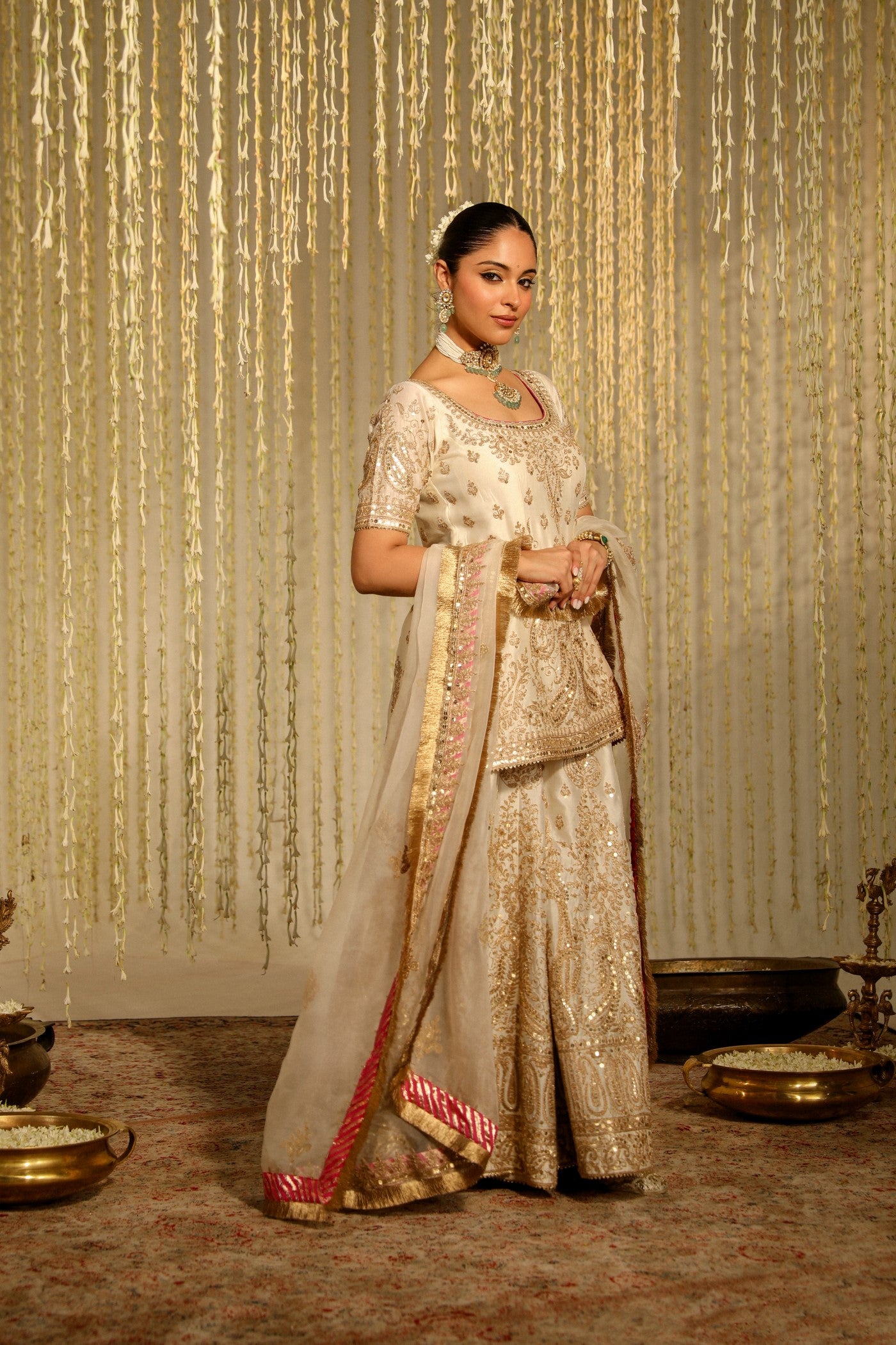 MAZNEEN - DAISY IVORY LEHENGA