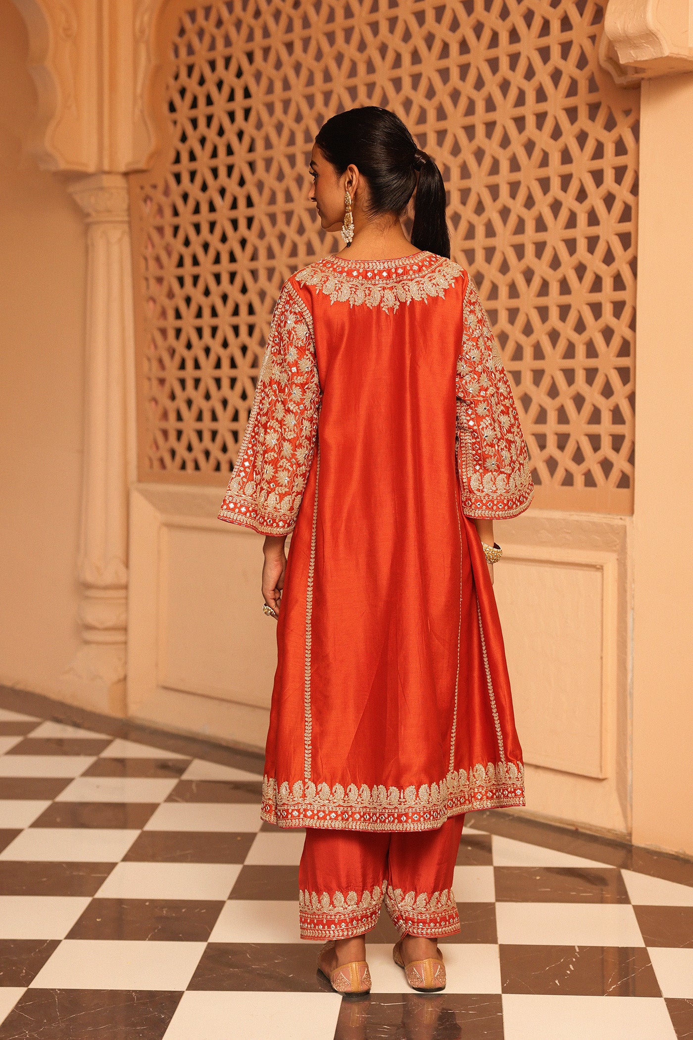 Aiman - Short Knee Length Chauga with Salwar