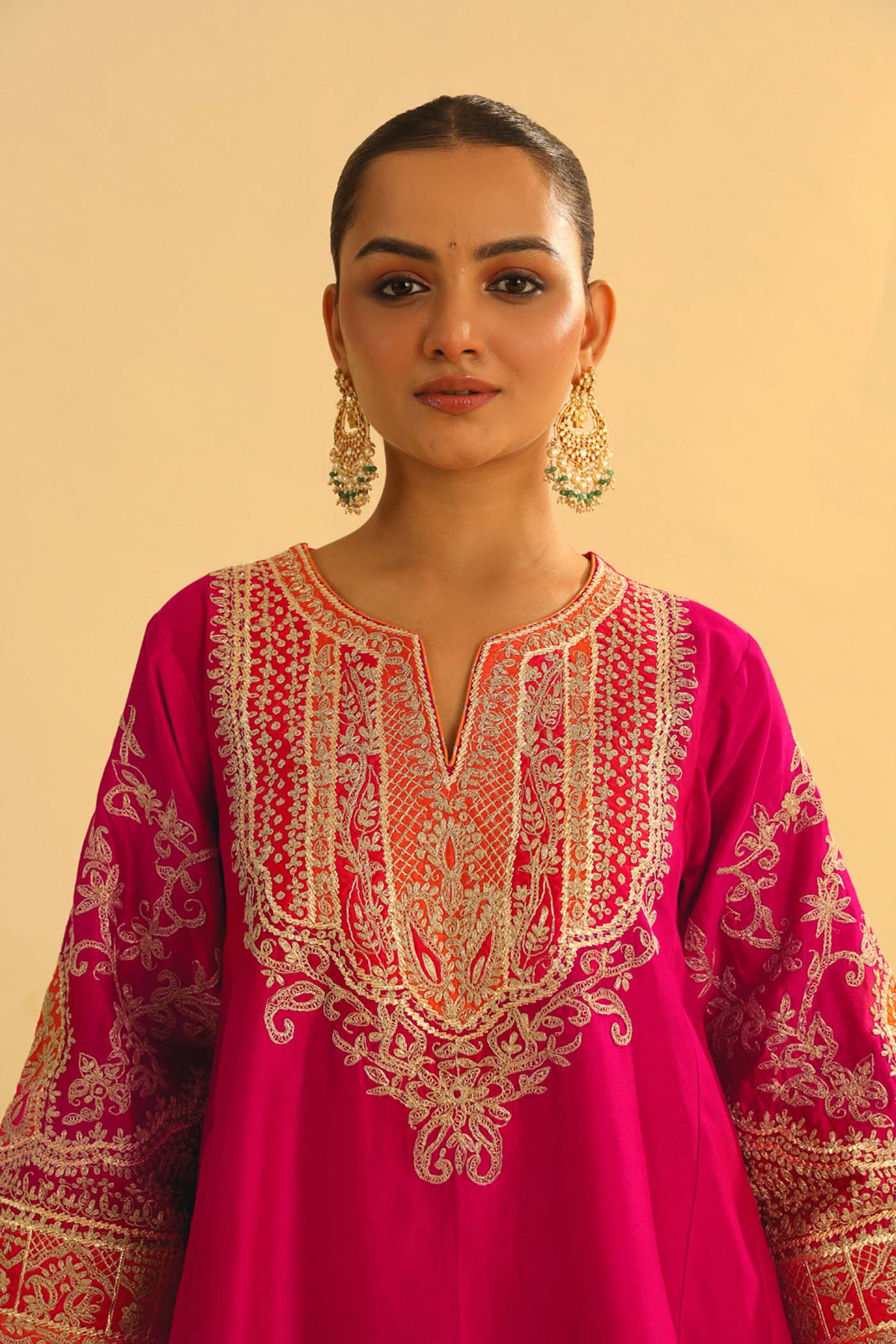 MOHSINA - HOTPINK SHORT KALIDAAR CHOGA WITH SALWAR