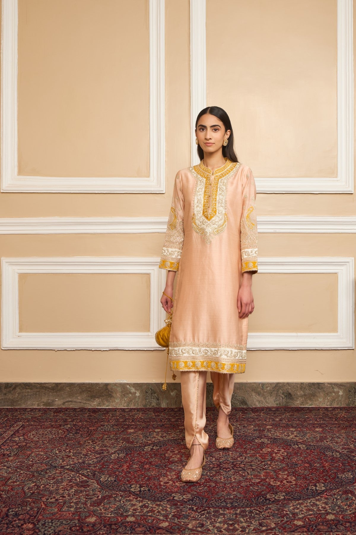 MYREEN - ROSEPINK KURTA WITH DHOTI (LXRTS)