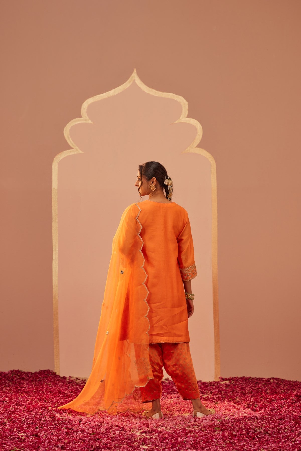 Aymra - Tangerine Orange Kurta Set