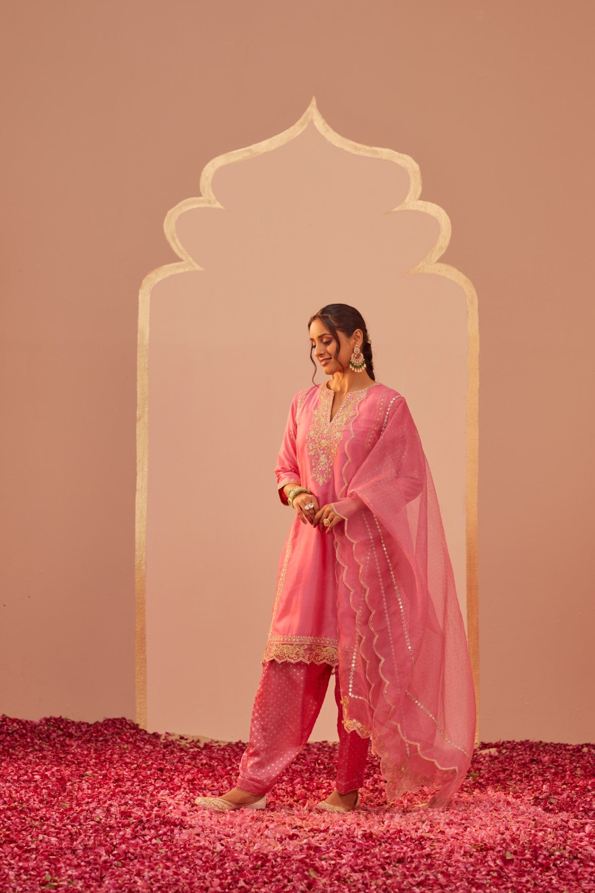 Aaima- Flamingo Pink Kurta Salwar Set