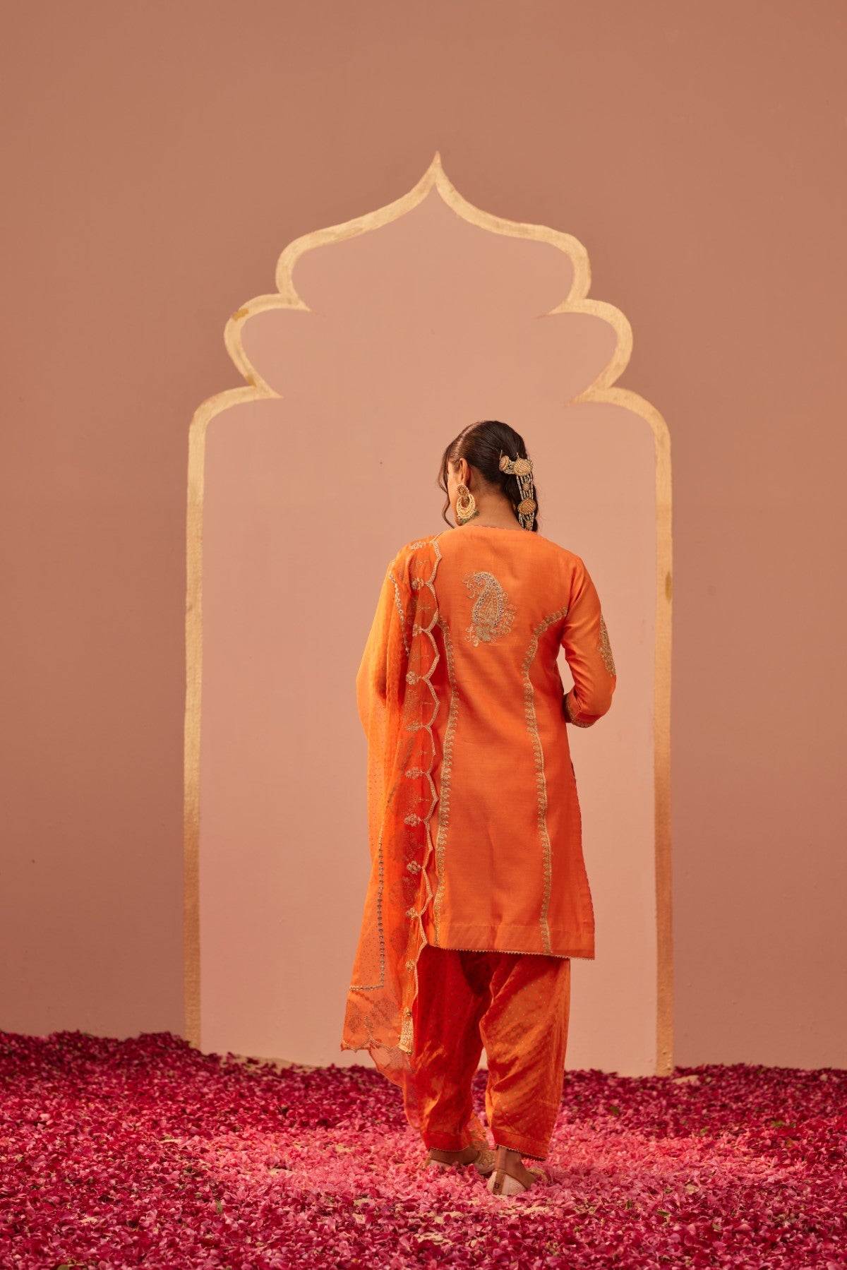 Rashida - Tangerine Orange Kurta Salwar Set