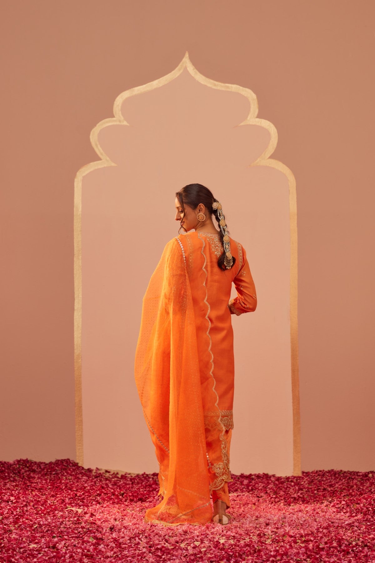 Aaima- Tangerine Orange Kurta Salwar Set