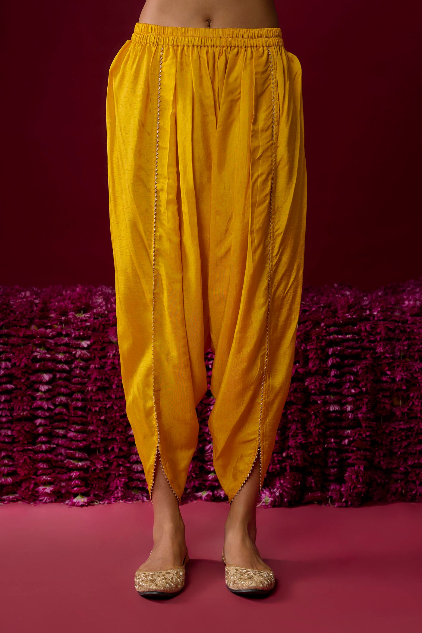 Zoya - Mustard Short Kurta With Dhoti