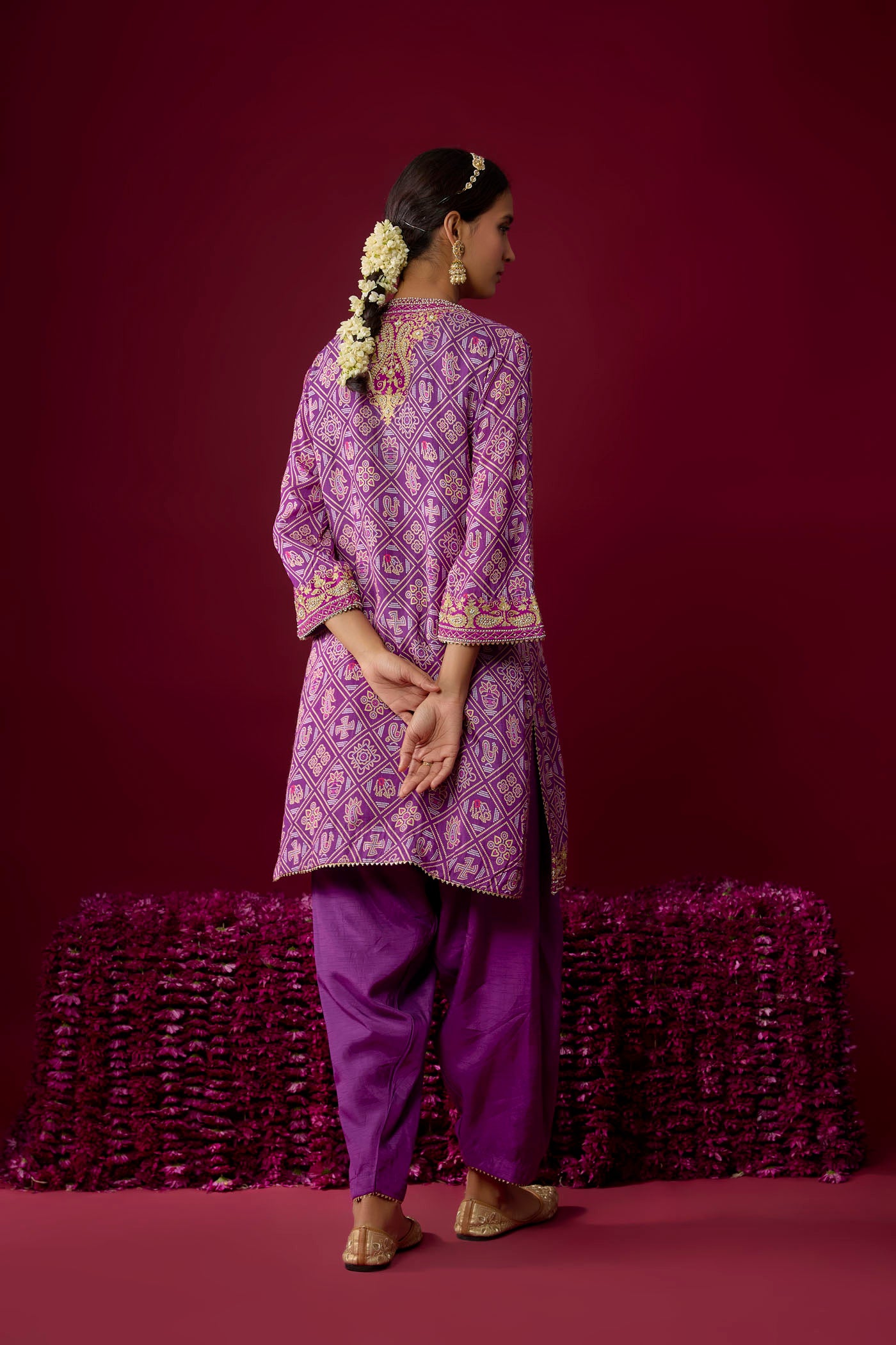 Jiana - Purple Short Kurta With Salwar