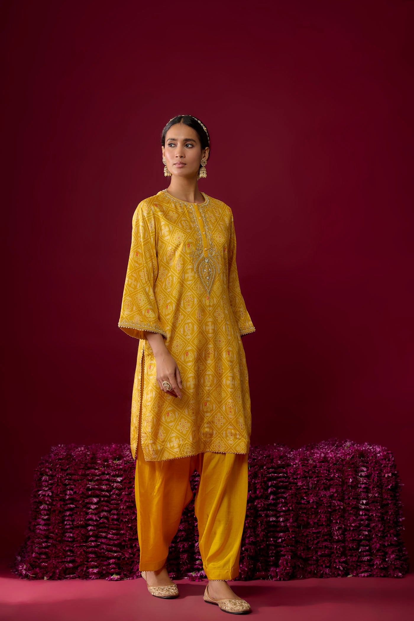 Sarah - Mustard Kurta With Salwar