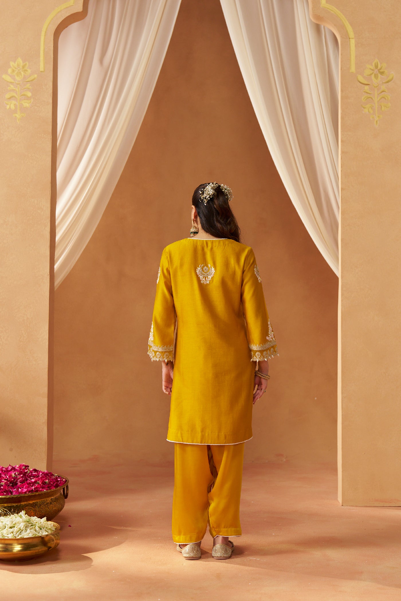 Ashira - Mustard Short Kurta with Salwar