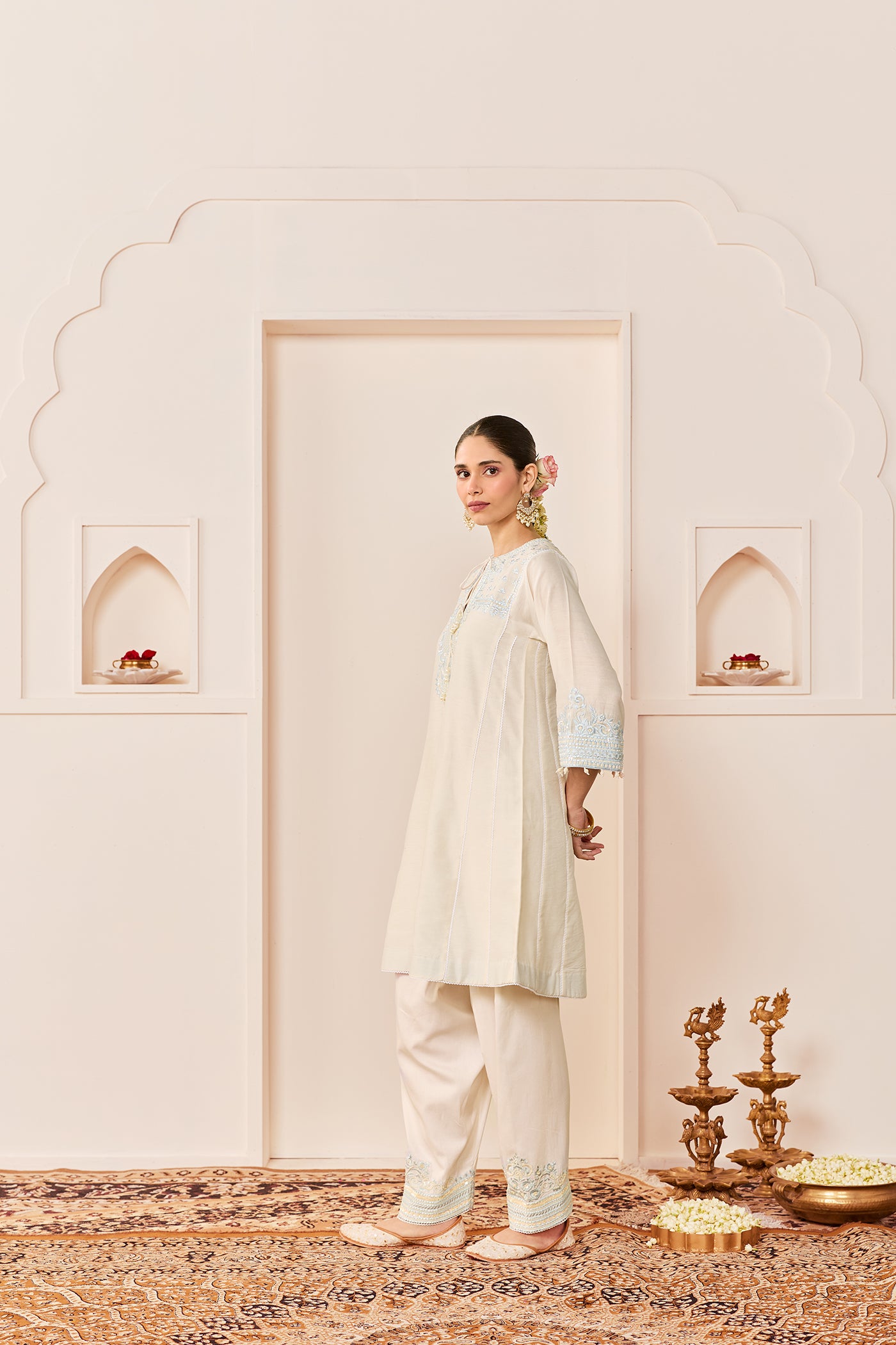 ARSHIYA - DAISY IVORY WITH BLUE CHOGA WITH SALWAR