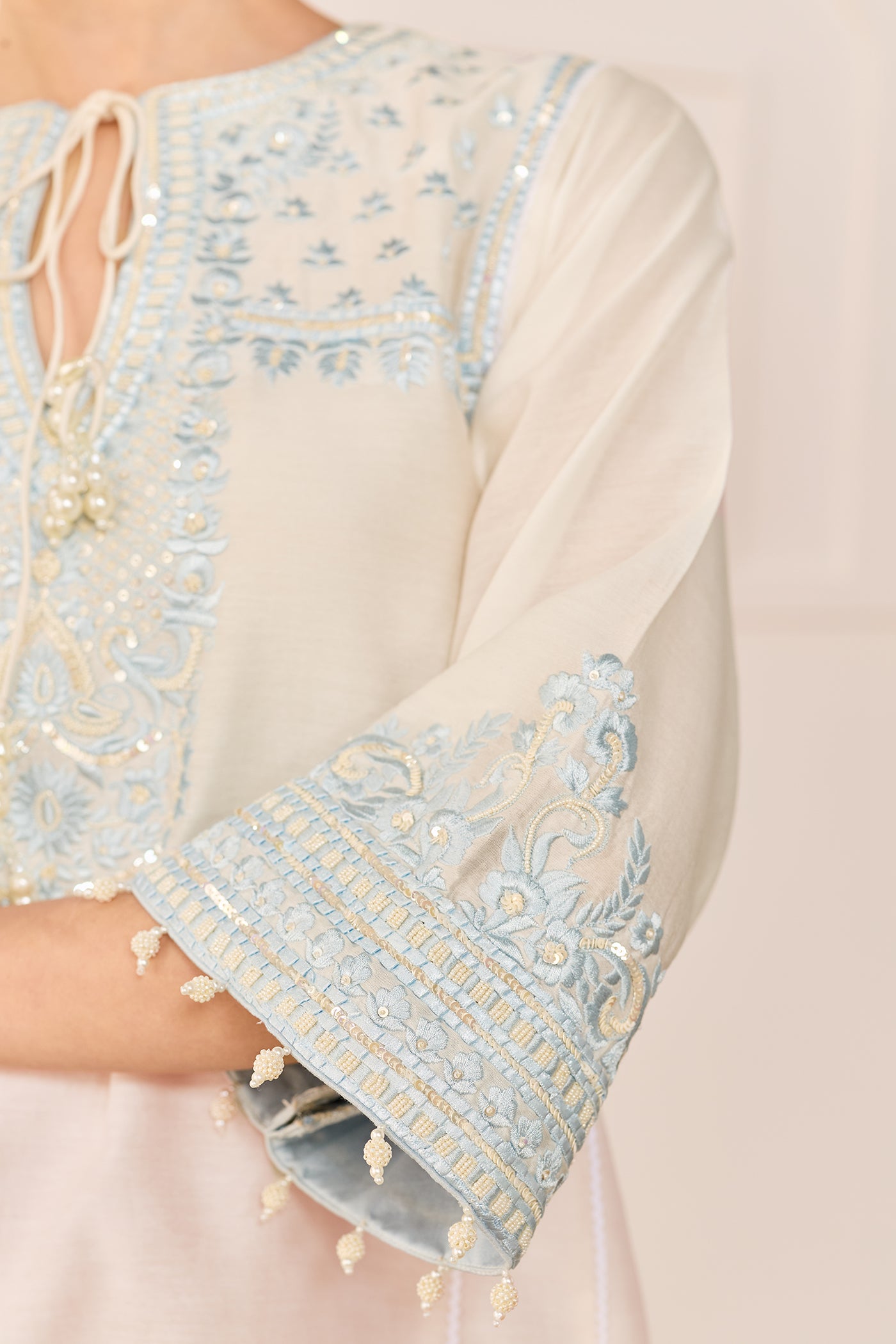 ARSHIYA - DAISY IVORY WITH BLUE CHOGA WITH SALWAR