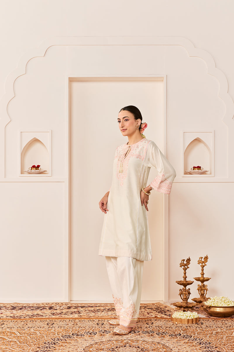 ARSHIYA - DAISY IVORY WITH PINK CHOGA WITH SALWAR