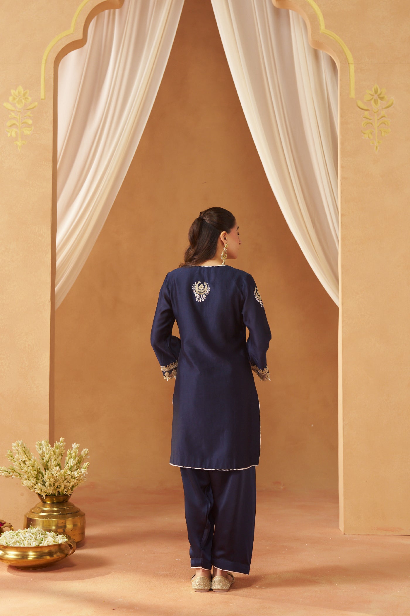 Ashira -Deep Blue Short Kurta with Salwar