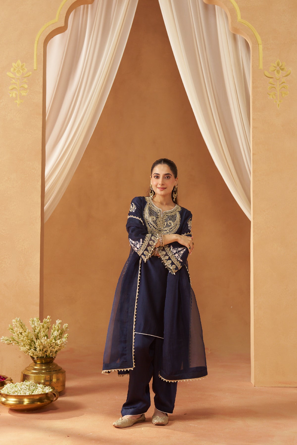 Ashira -Deep Blue Short Kurta with Salwar