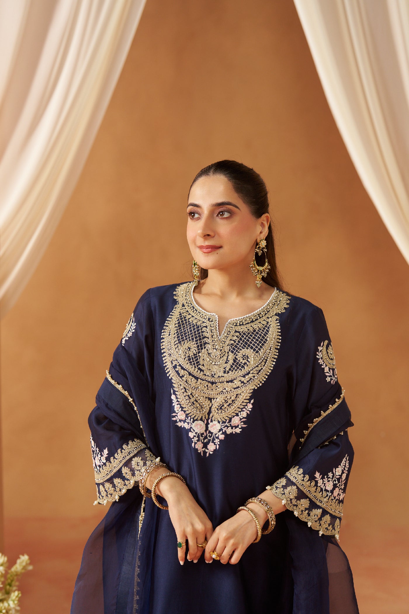 Ashira -Deep Blue Short Kurta with Salwar