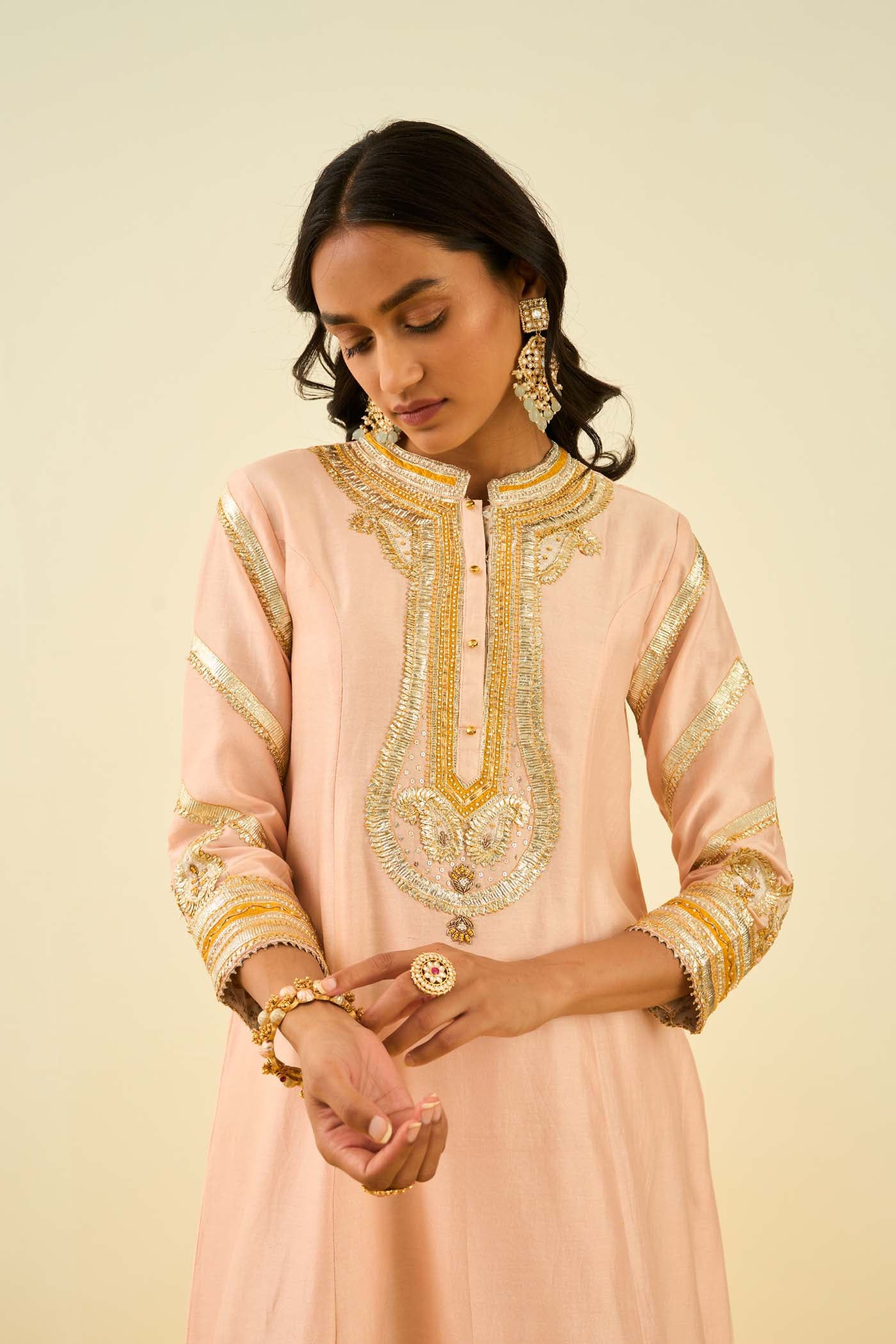 Sadiyah- Rosepink  Princess Cut Kurta with Salwar and Dupatta