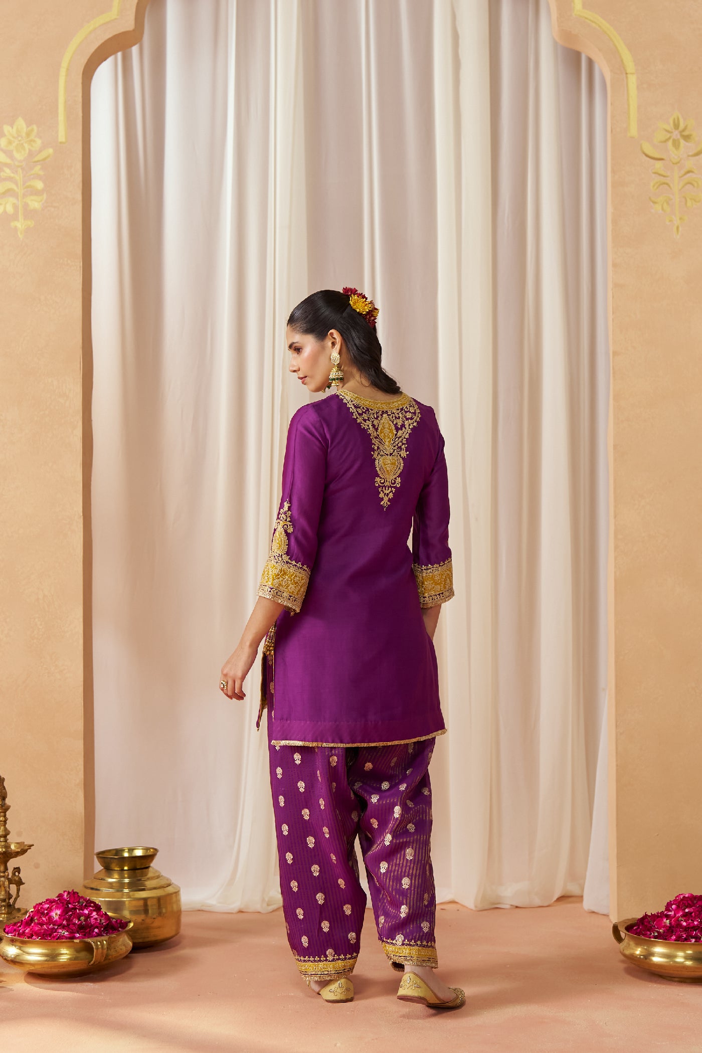 Adeela Deep Purple Kurta with Salwar