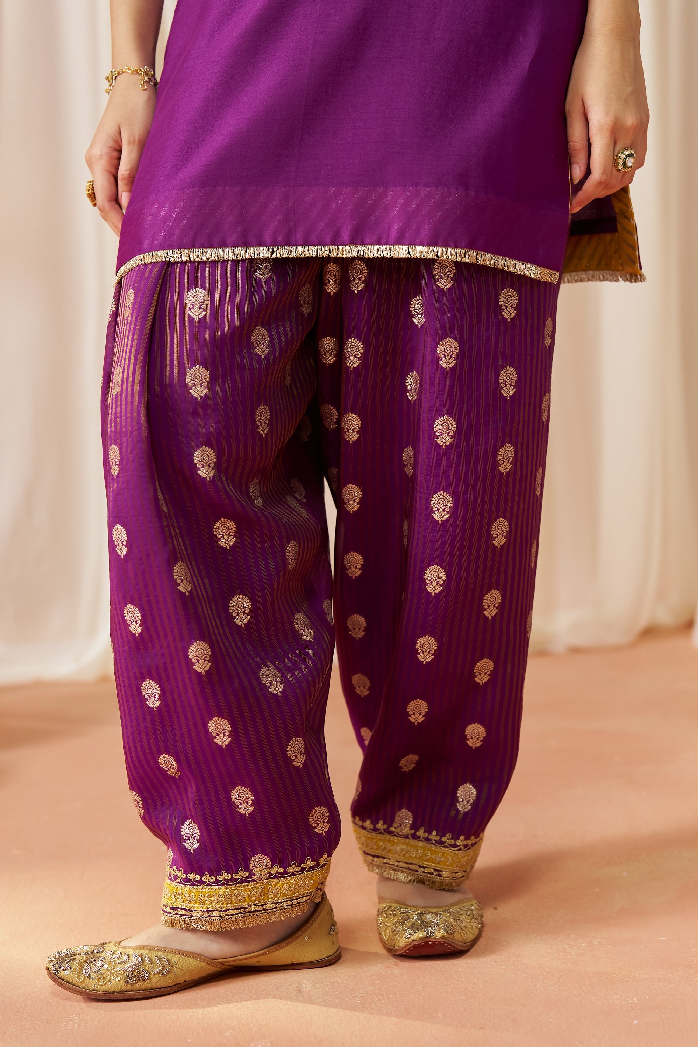 Adeela Deep Purple Kurta with Salwar