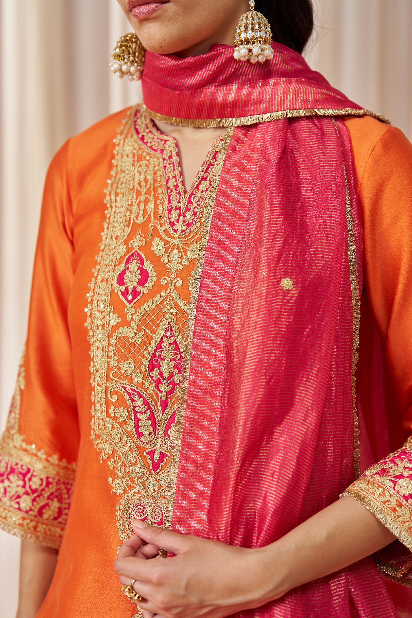 Adeela Burnt Orange Kurta with Salwar