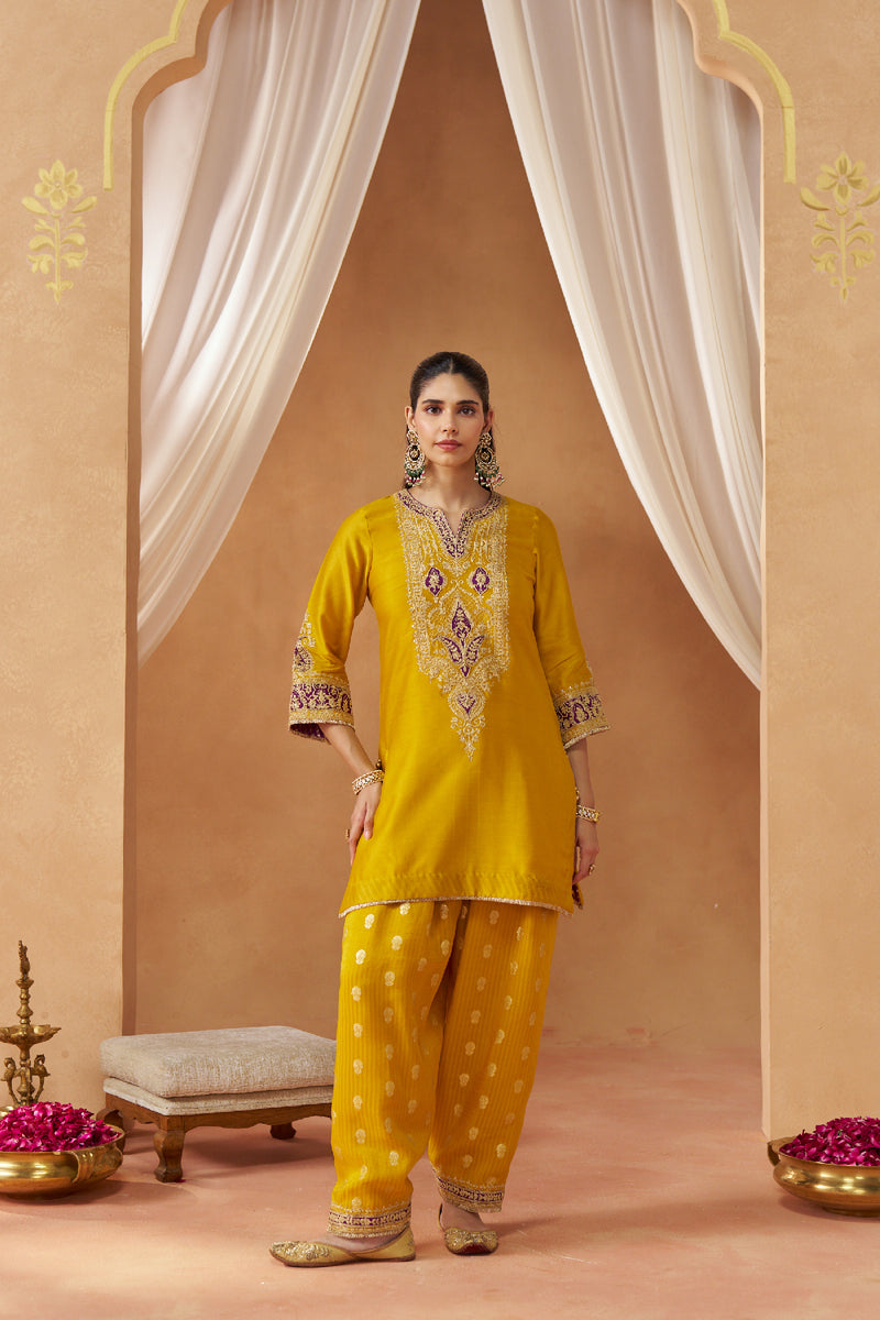 Adeela Mustard Kurta with Salwar