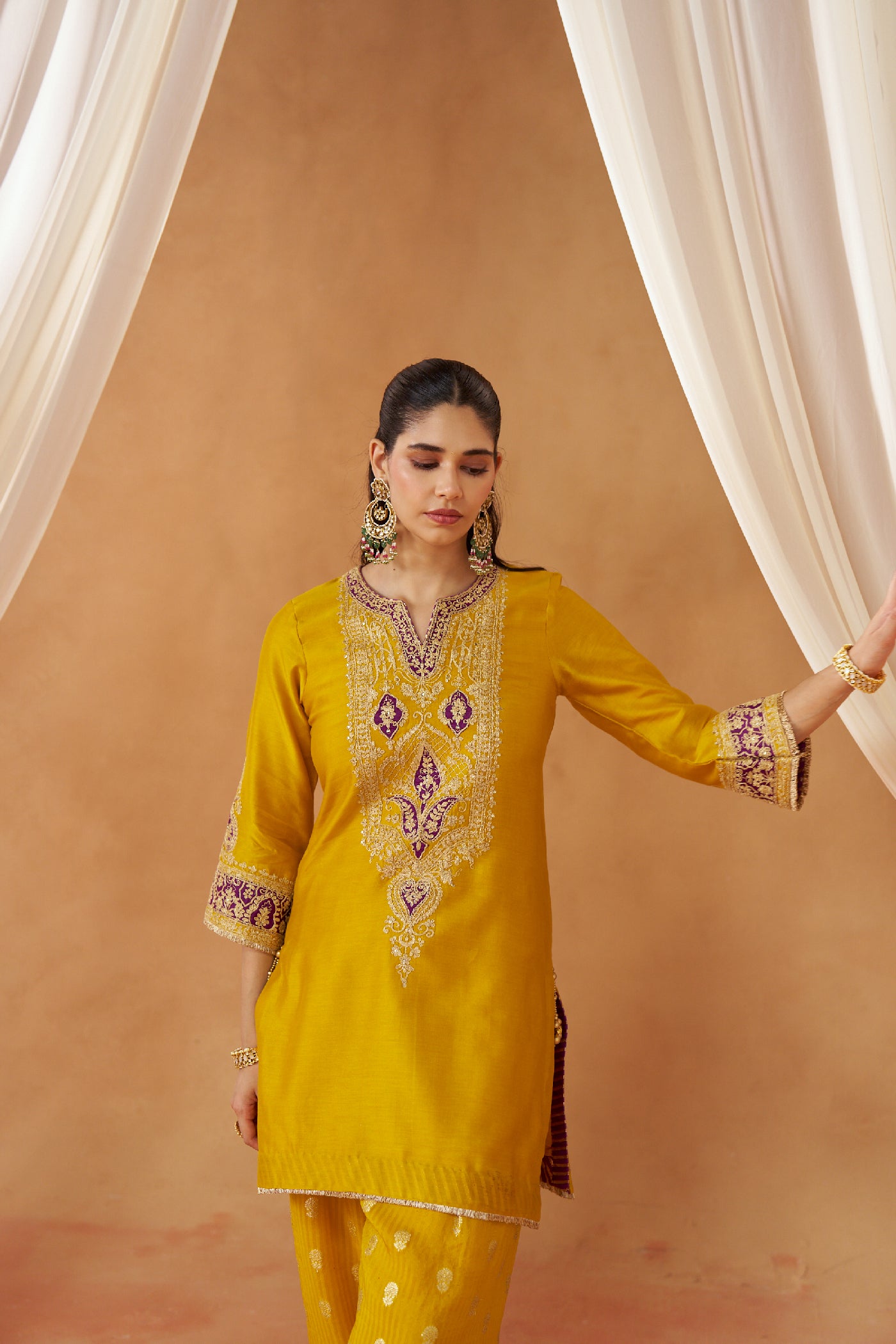Adeela Mustard Kurta with Salwar