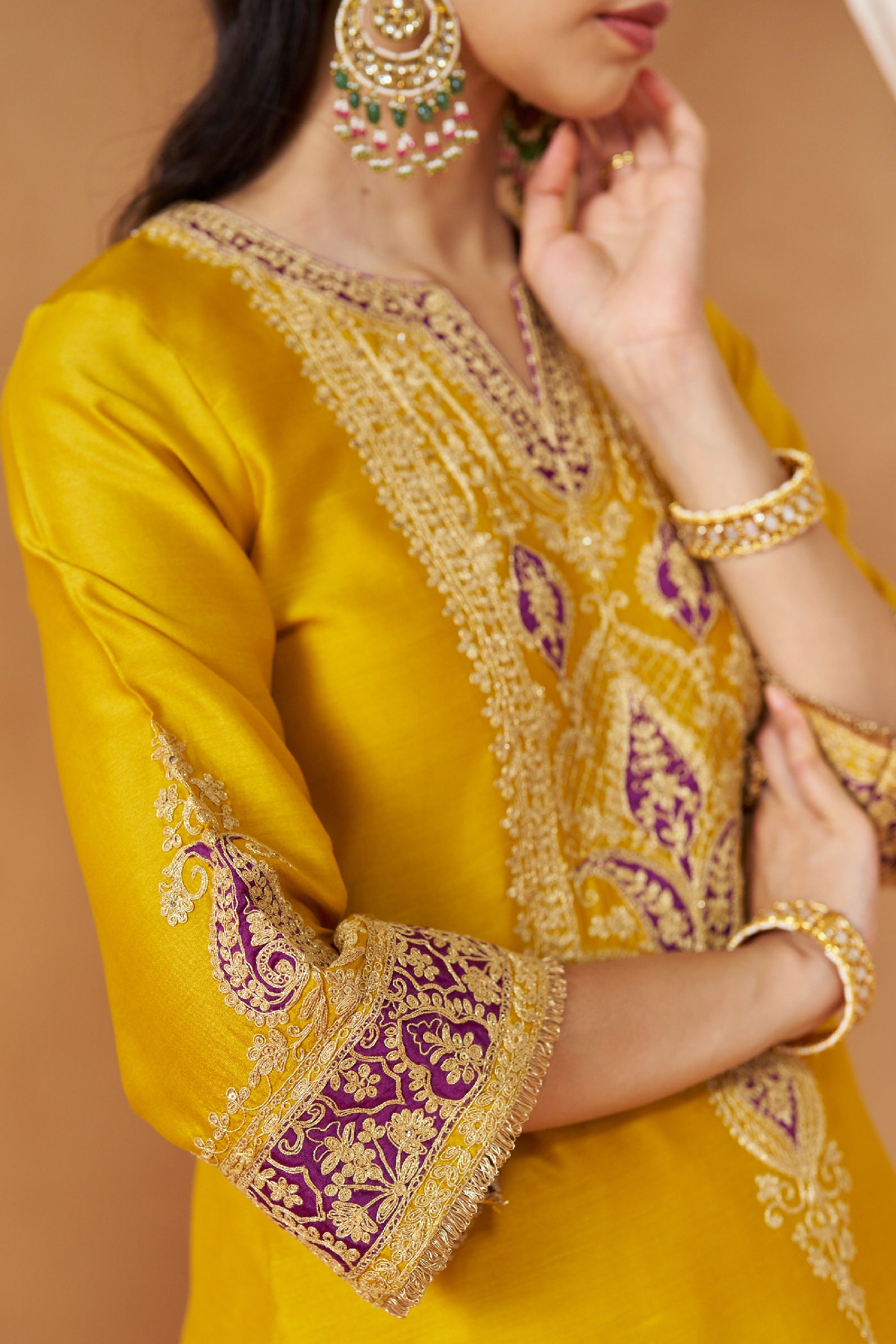 Adeela Mustard Kurta with Salwar