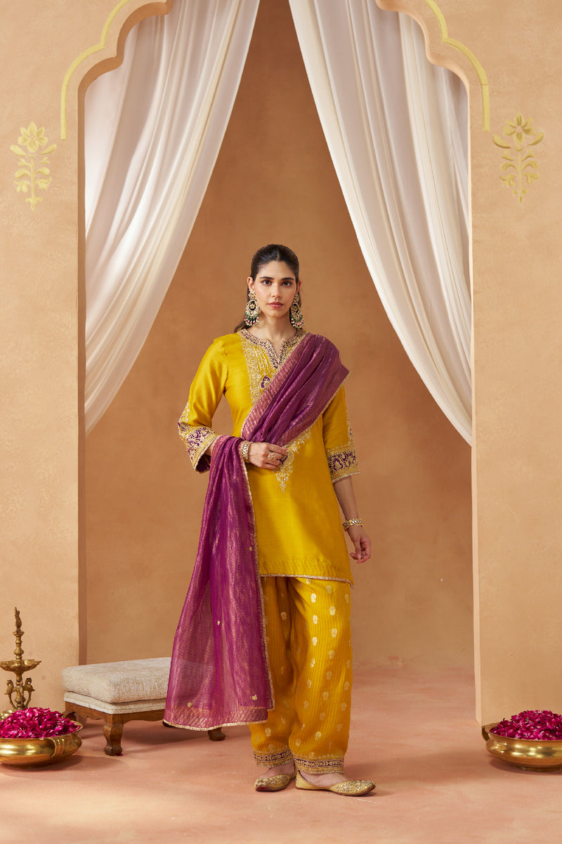 Adeela Mustard Kurta with Salwar