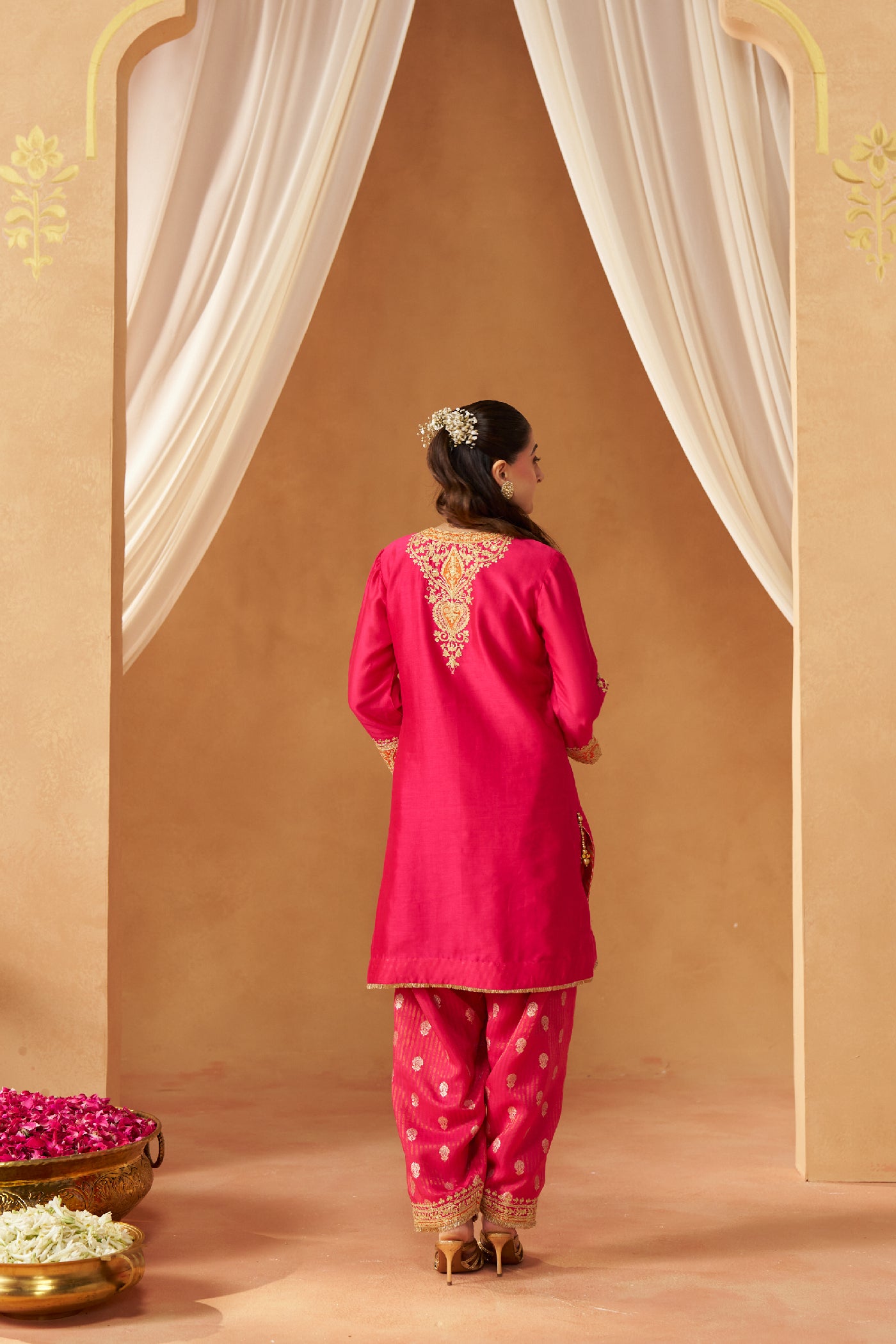 Adeela Hotpink Kurta with Salwar