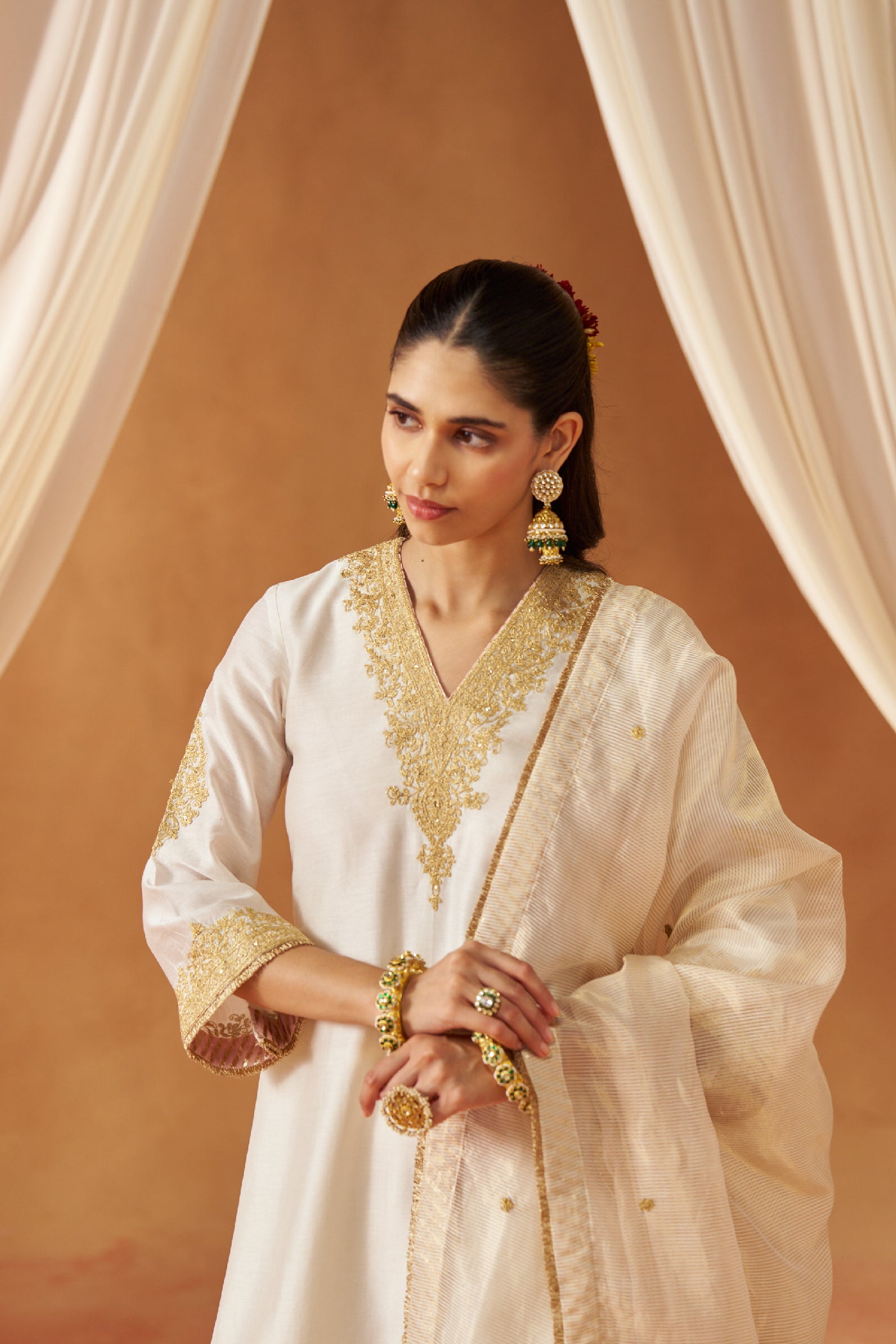 Liana Daisy Ivory Chauga with Salwar