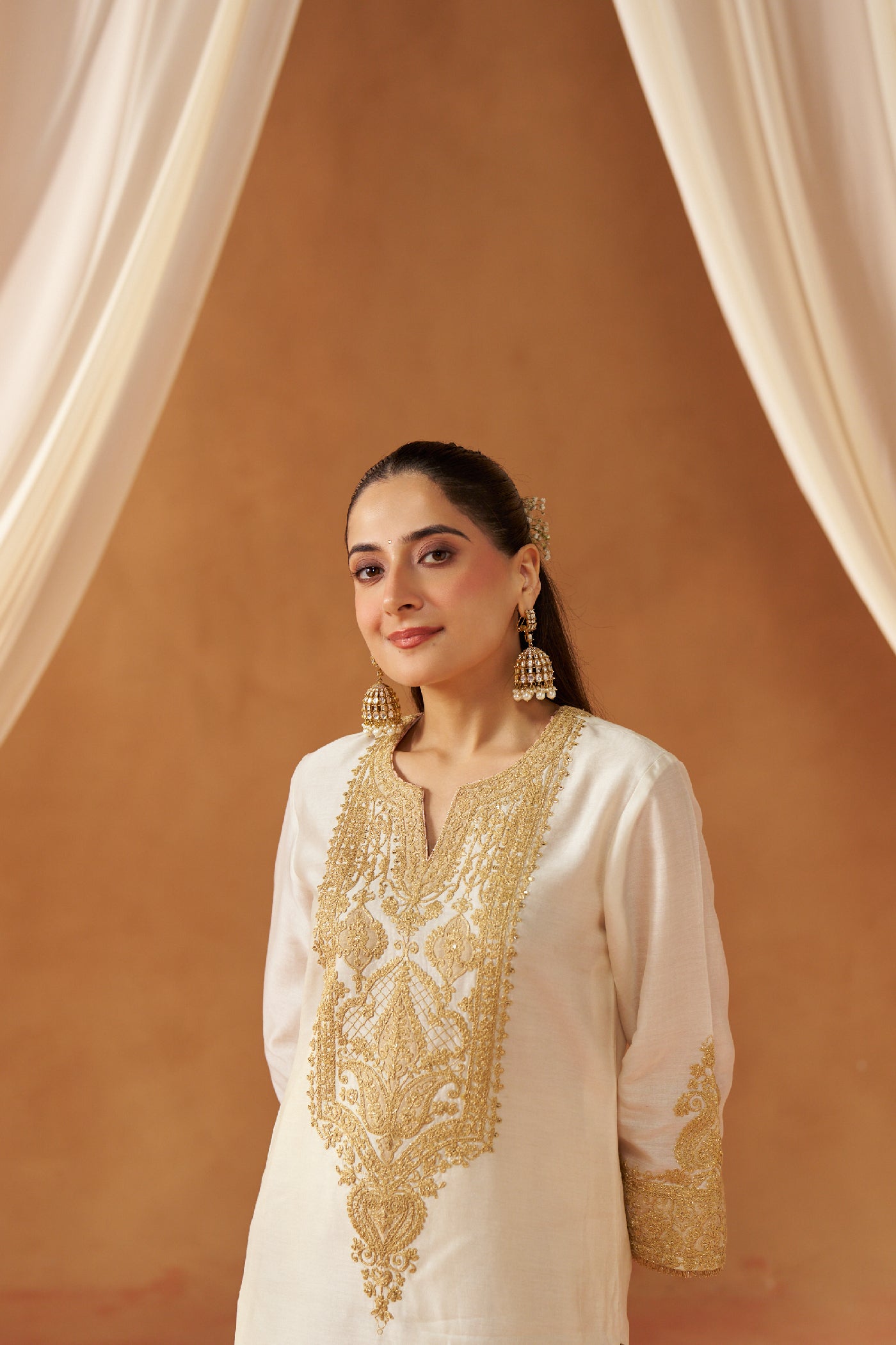 Adeela Daisy Ivory Kurta with Salwar