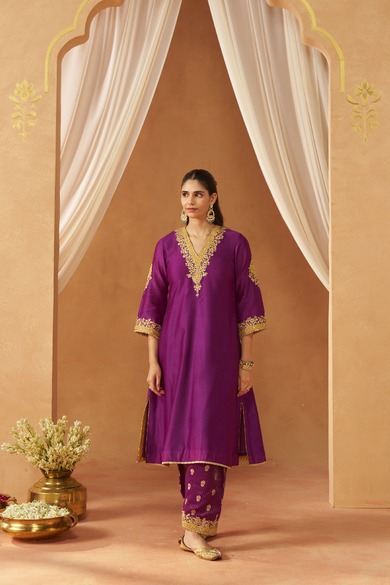 Liana Deep Purple Chauga with Salwar