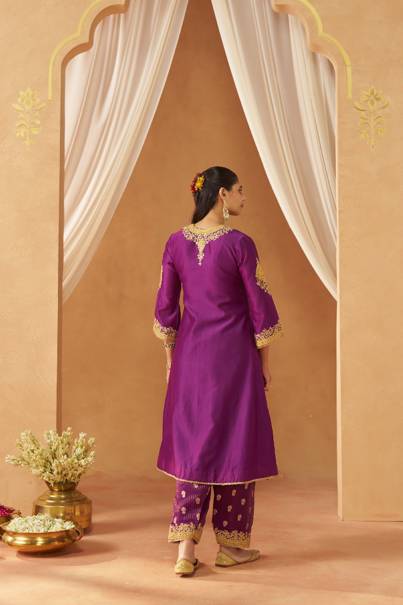 Liana Deep Purple Chauga with Salwar