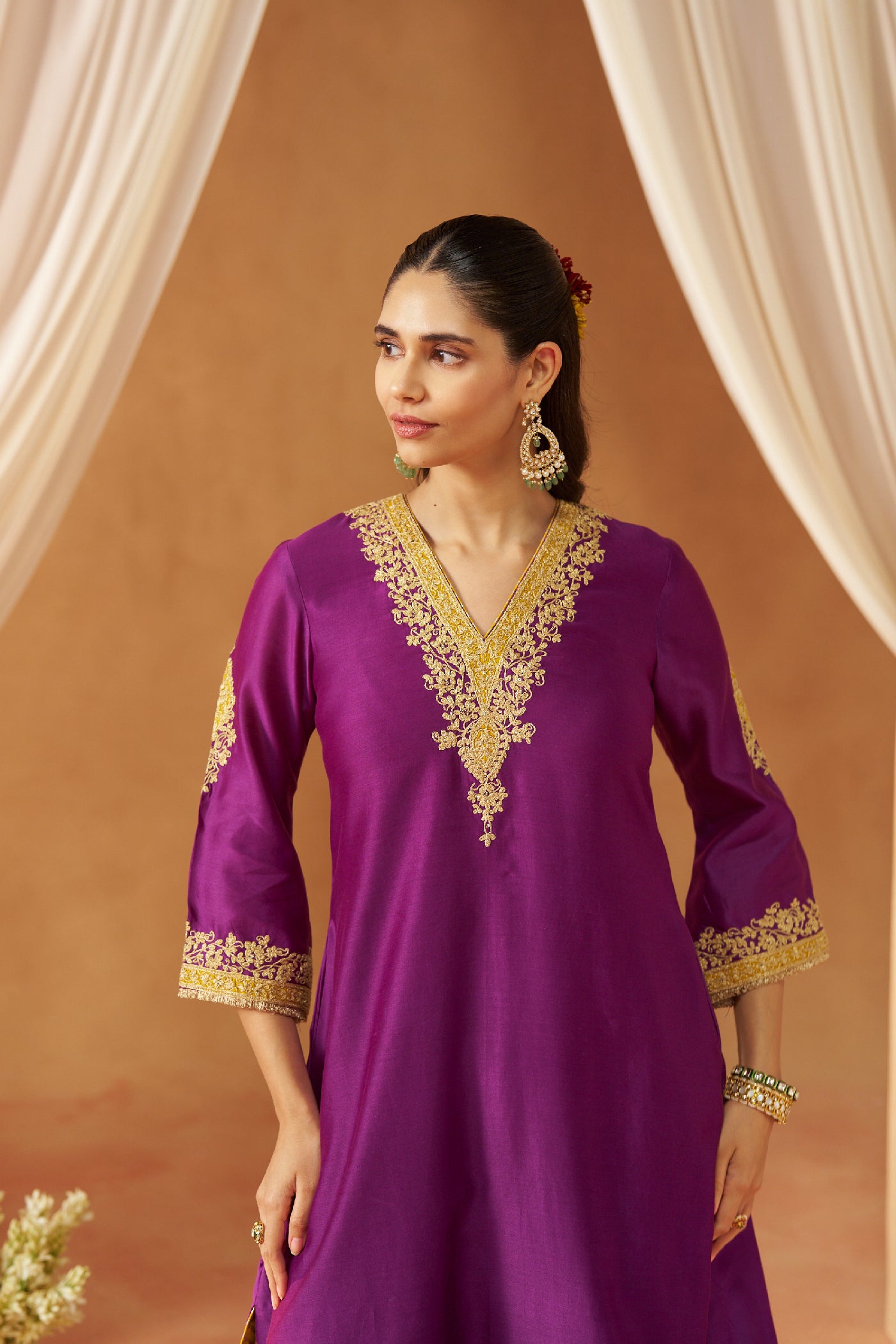 Liana Deep Purple Chauga with Salwar