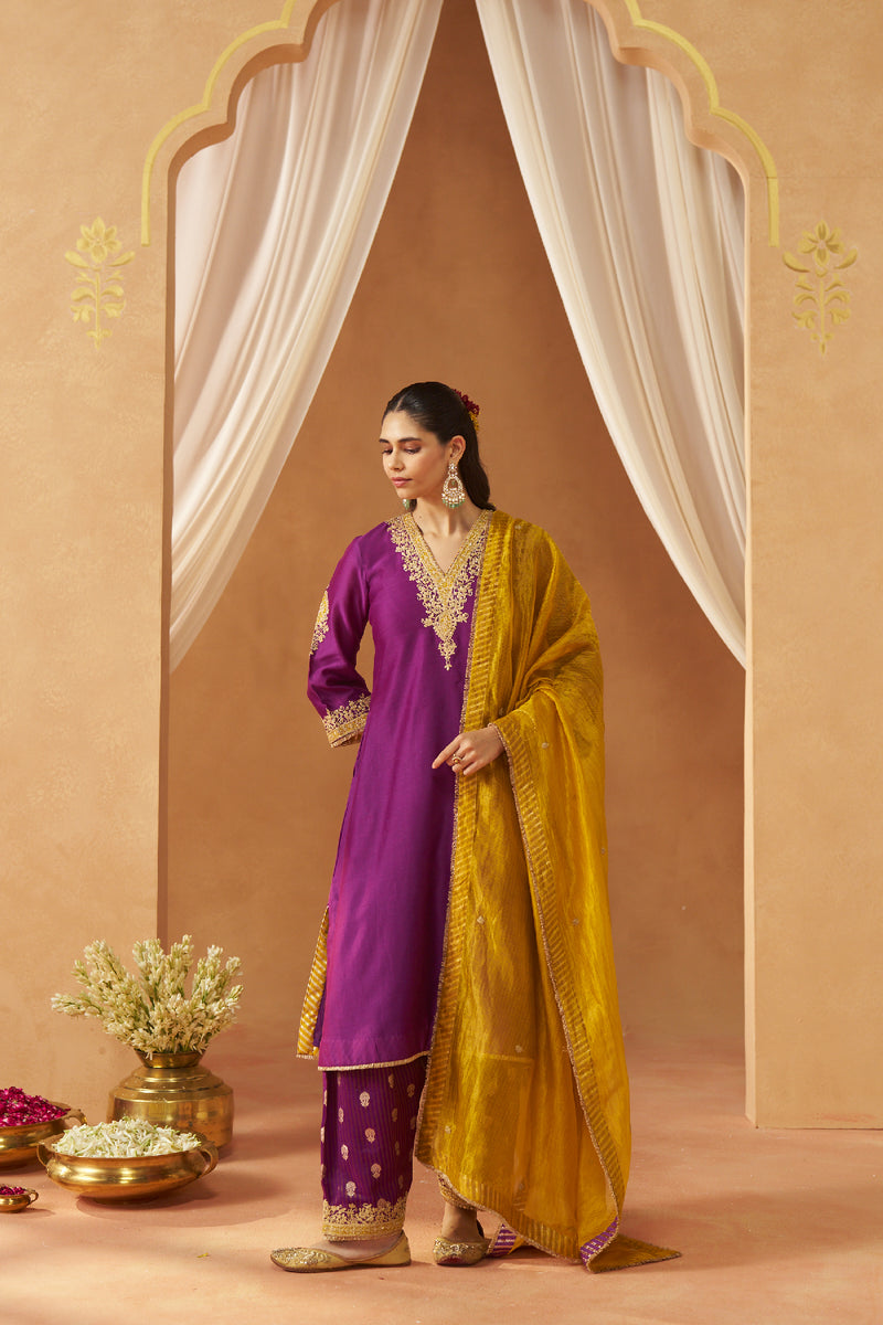 Liana Deep Purple Chauga with Salwar
