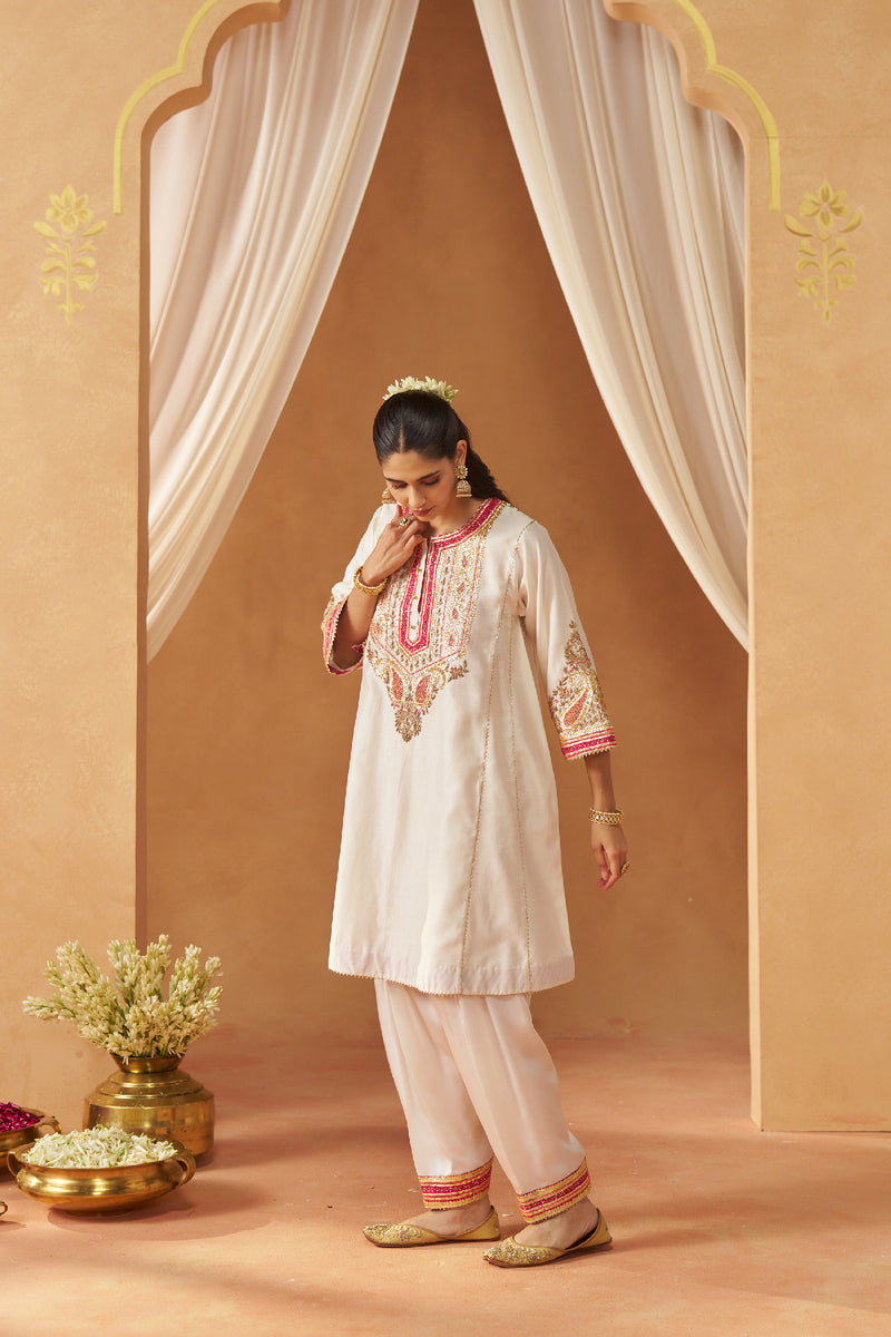 Zimal daisy ivory chauga with salwar